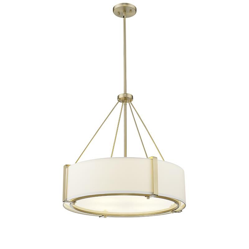 Shown in Modern Gold And White finish and White shade