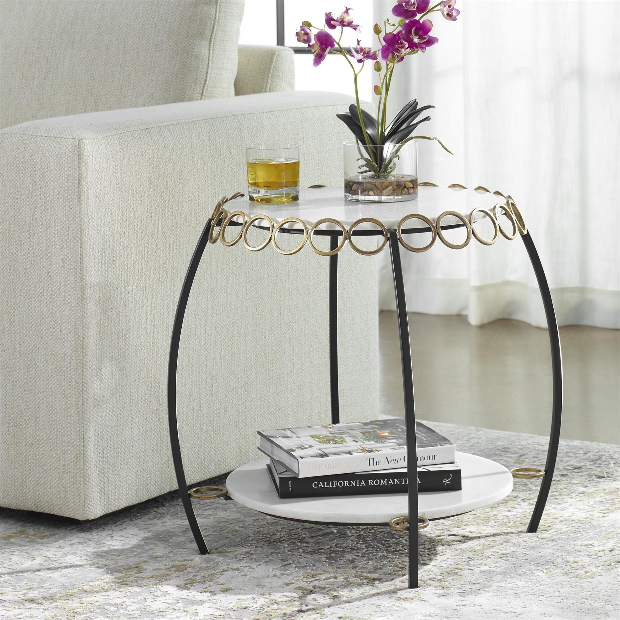 Chainlink 22 Inch End Table,