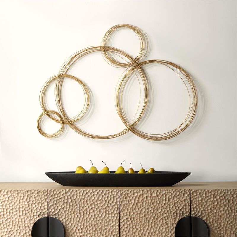 Renee Wightman Golden Bubbles 34 Inch Other Wall Accent by Uttermost
