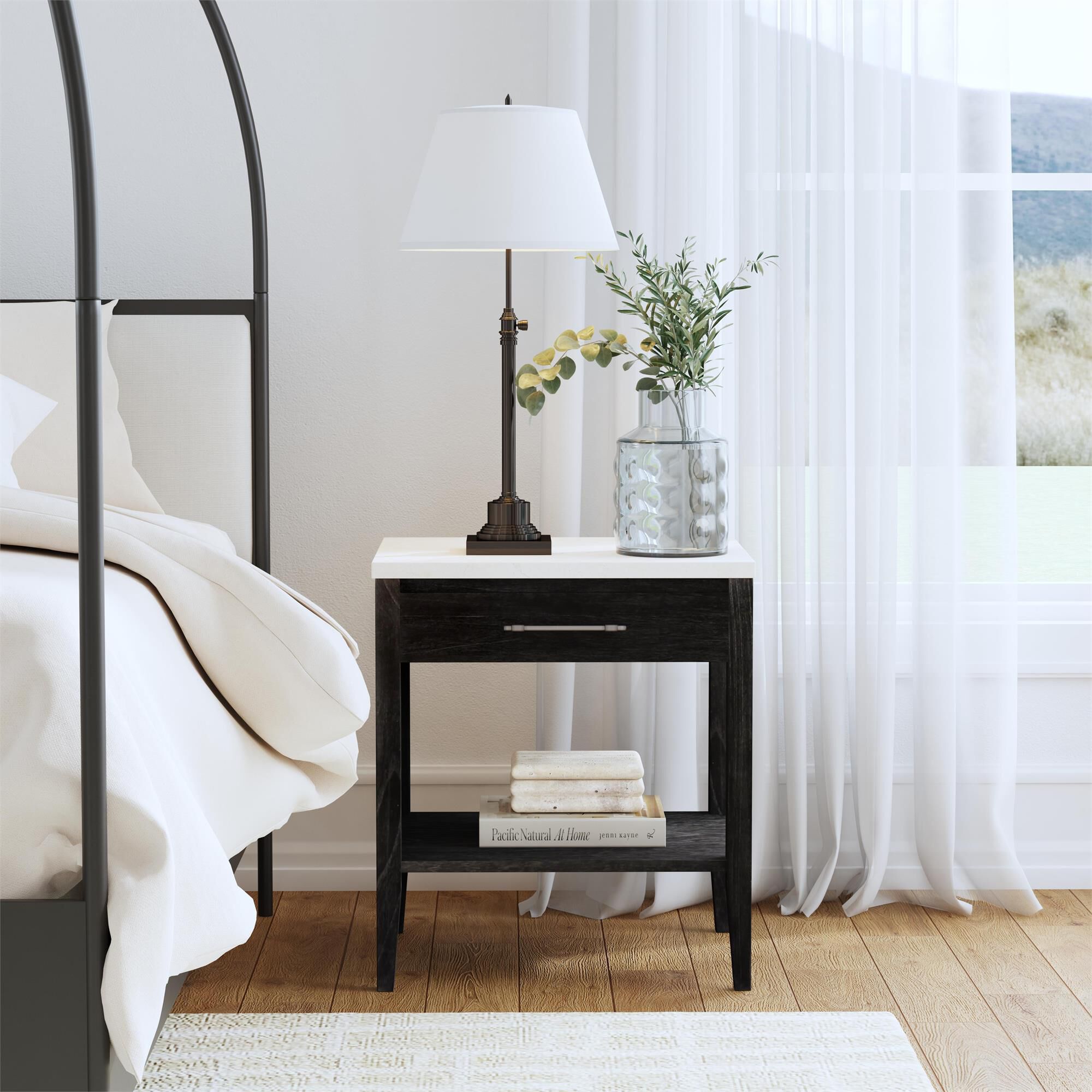 Shown in Washed Black finish