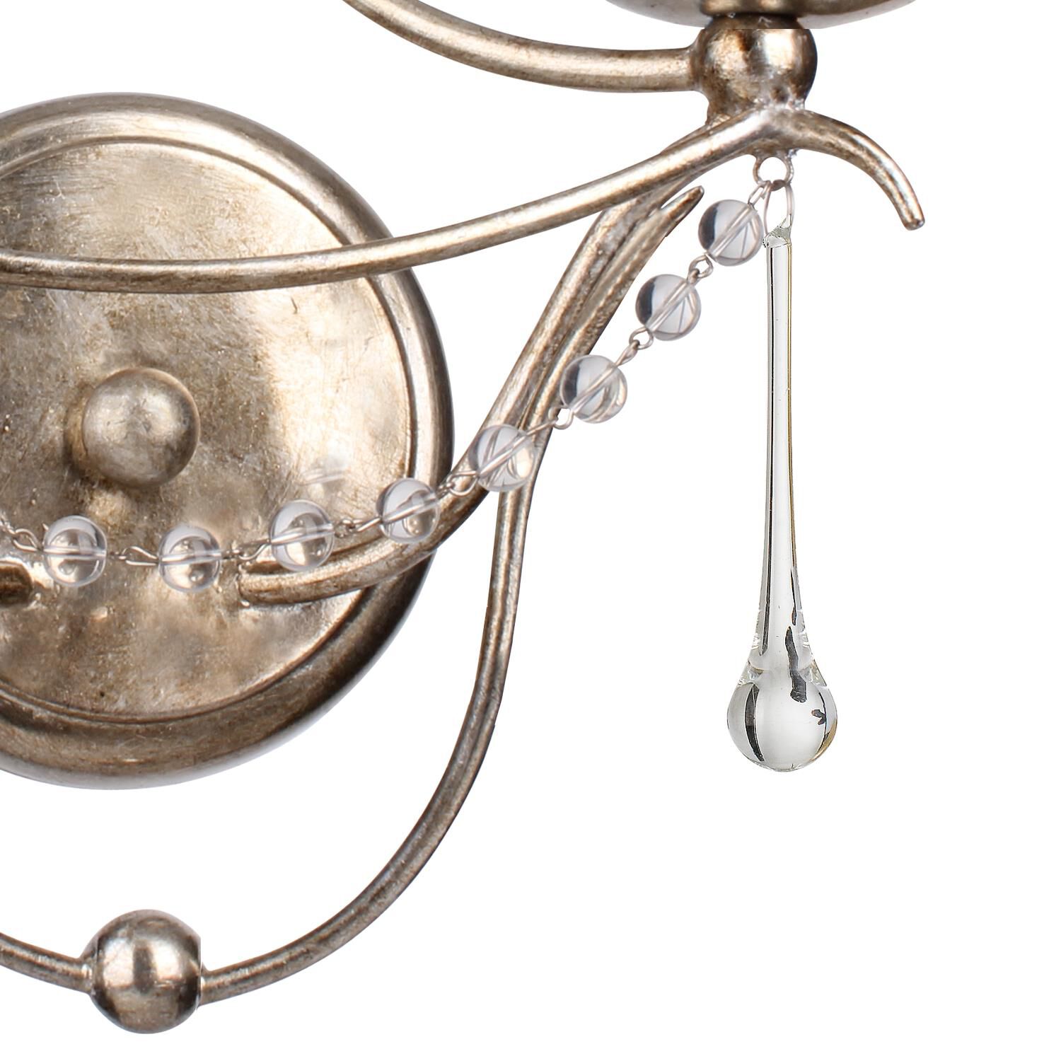 Shown in Antique Silver finish and Clear Glass Beads crystal