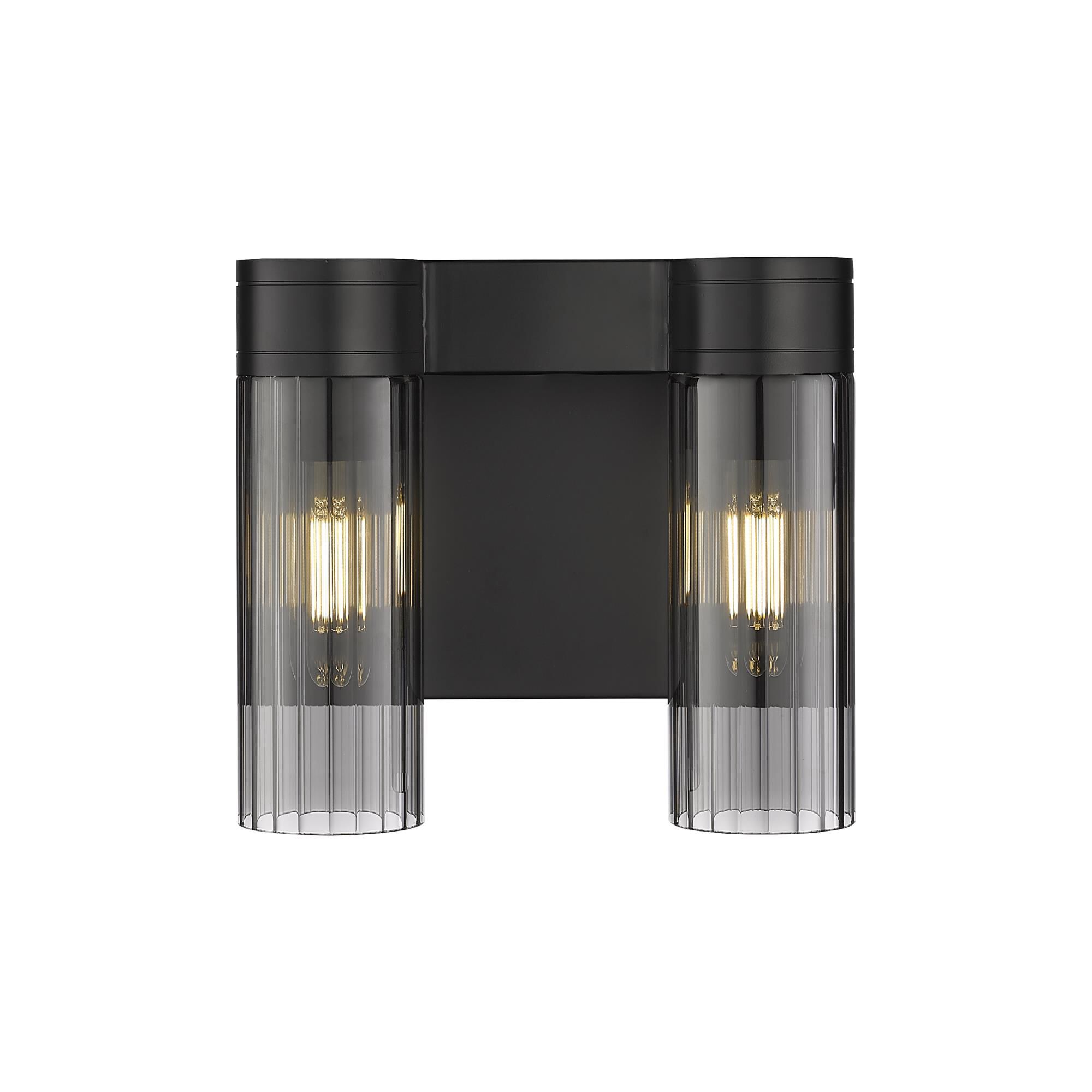 Shown in Matte Black finish and Plated Smoke glass