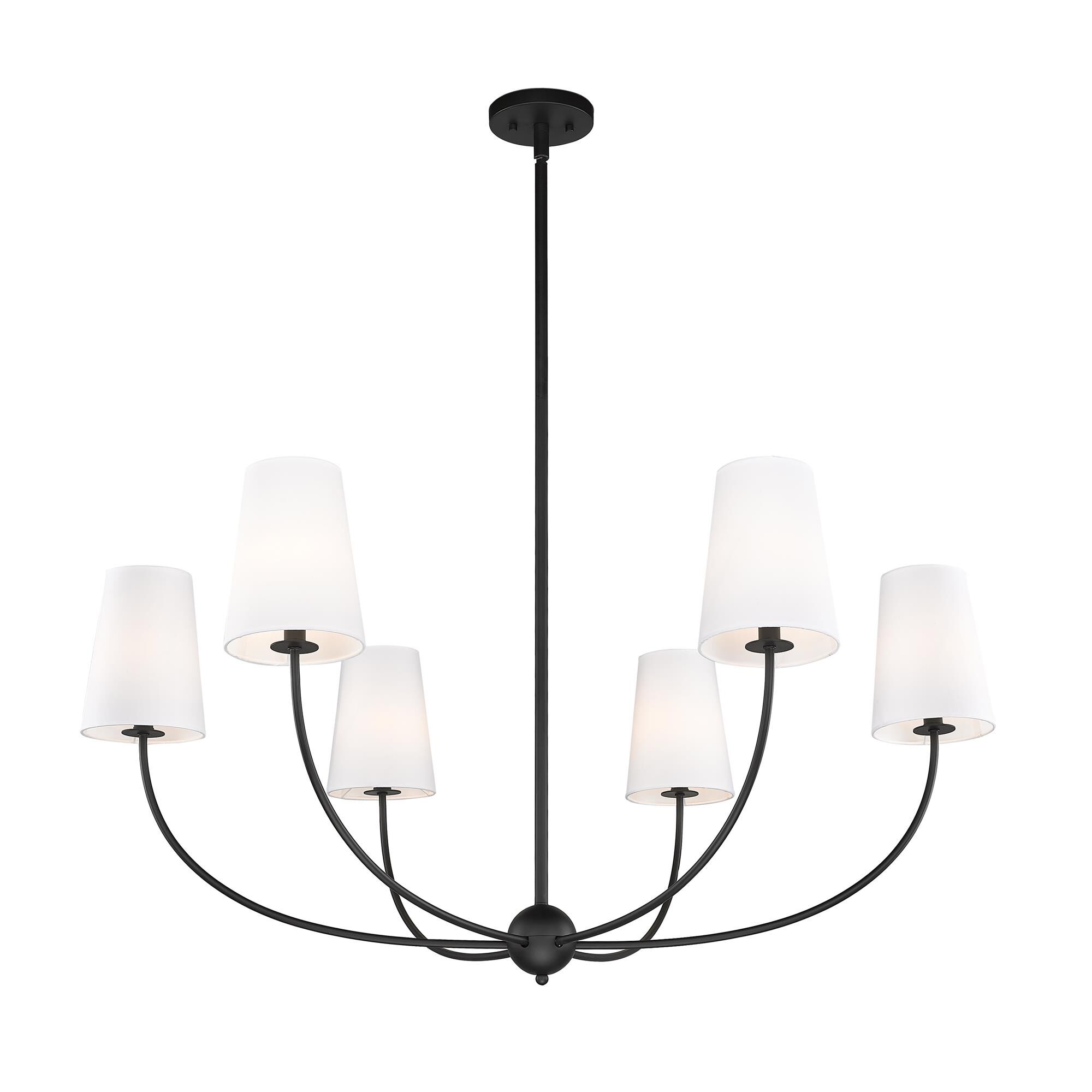 Shown in Matte Black finish and White glass