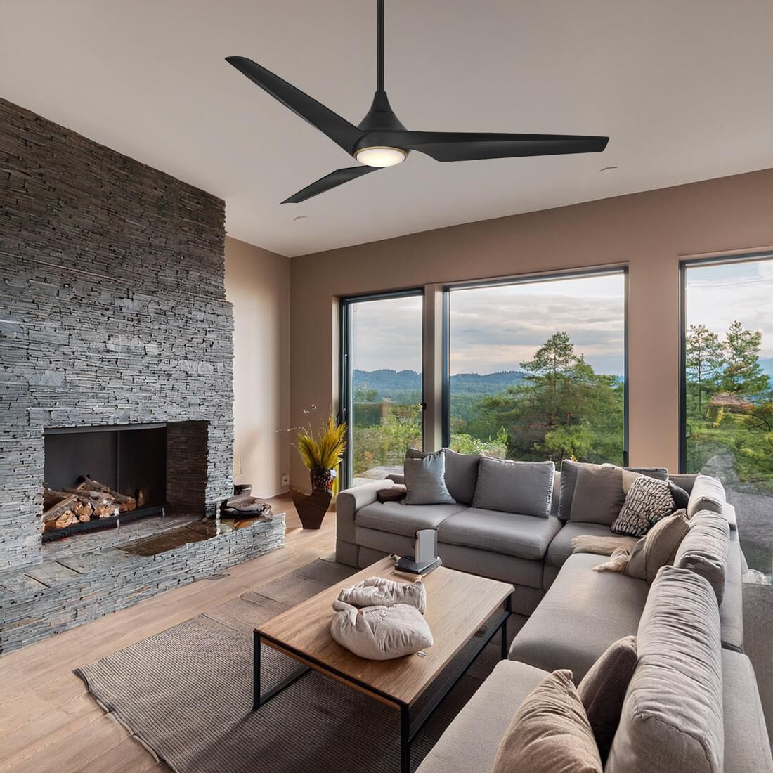 Switch 60 Inch Ceiling Fan with Light Kit by Minka Aire