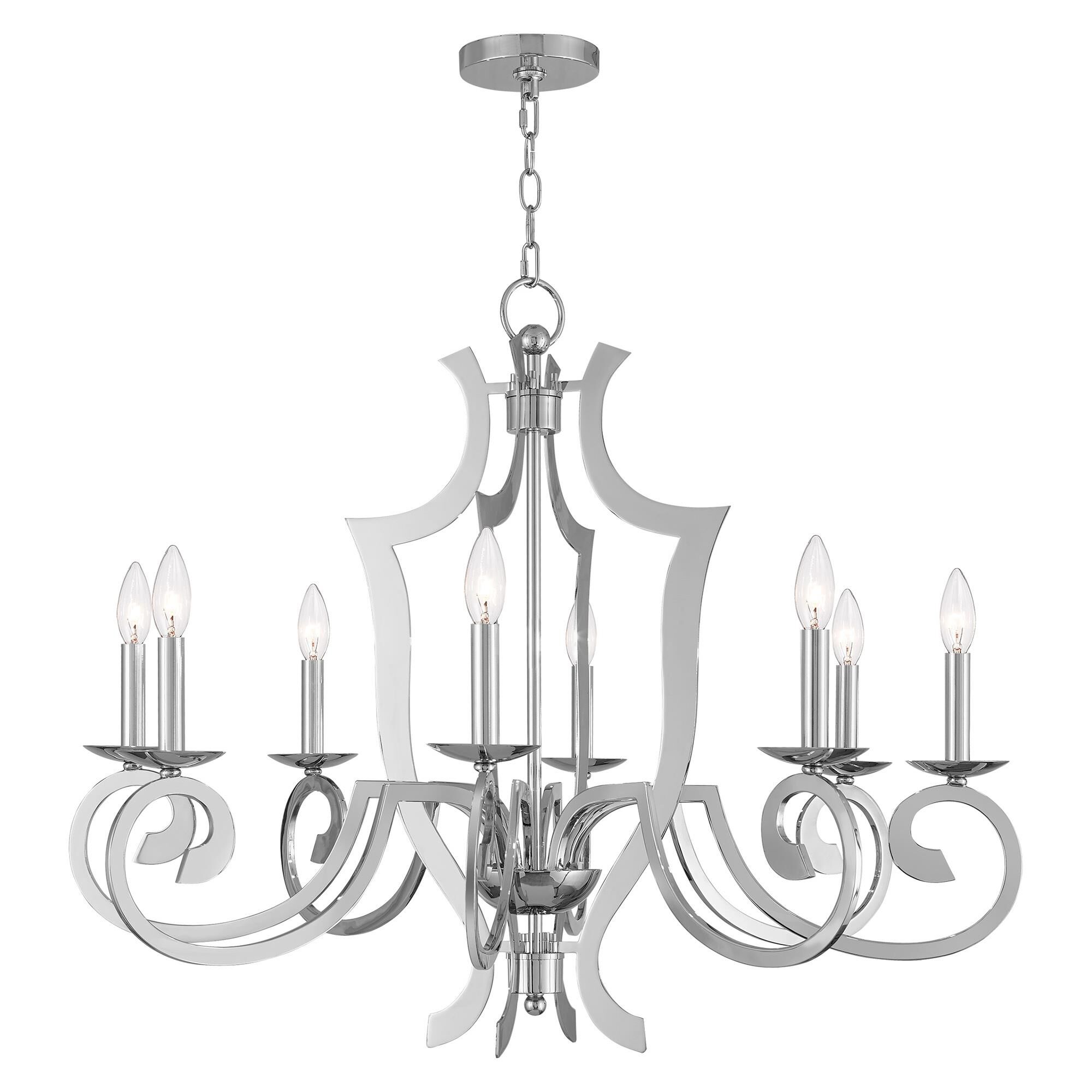 Aldrich 32 Inch 8 Light Chandelier by Livex Lighting