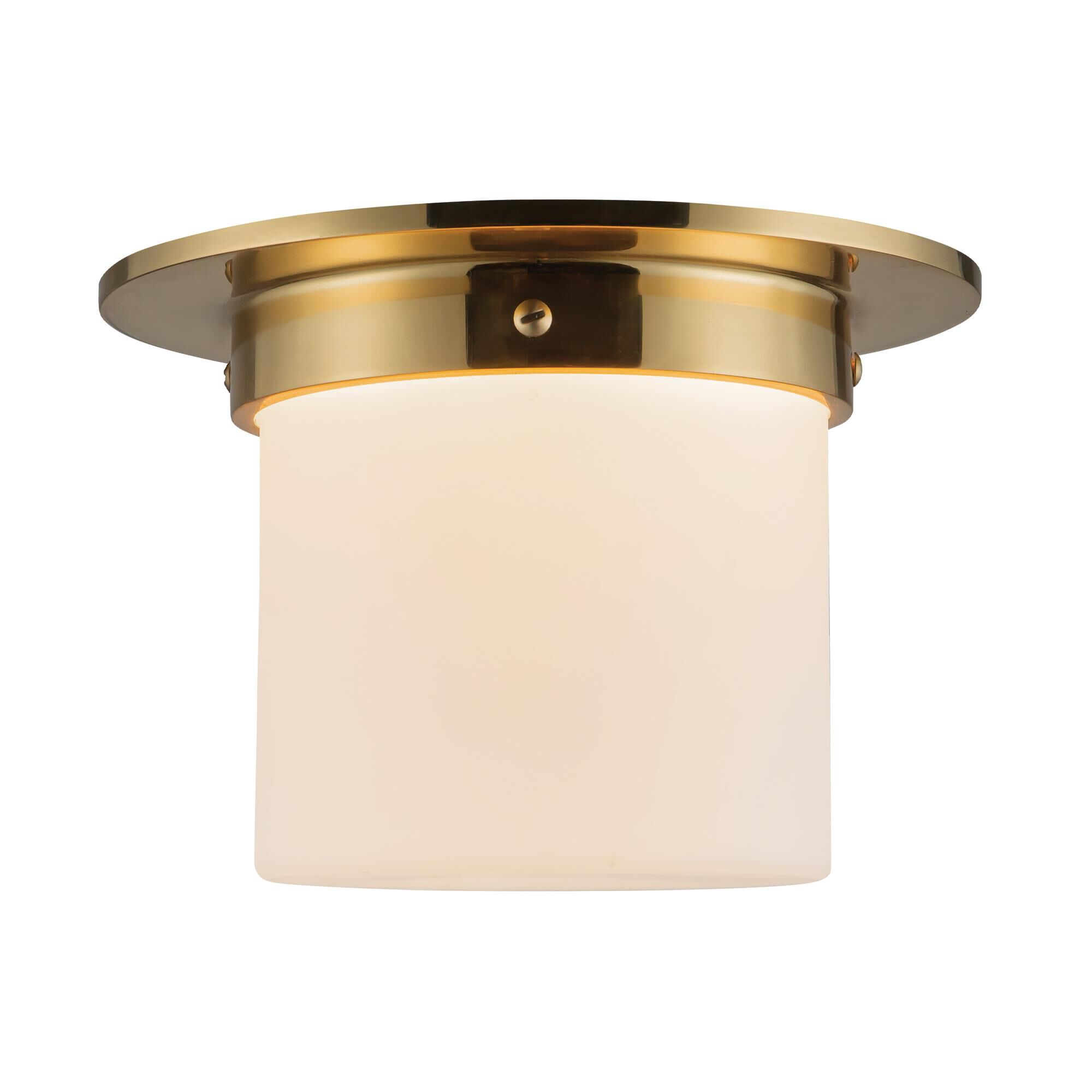 Shown in Patina Brass finish and Matte Opal glass