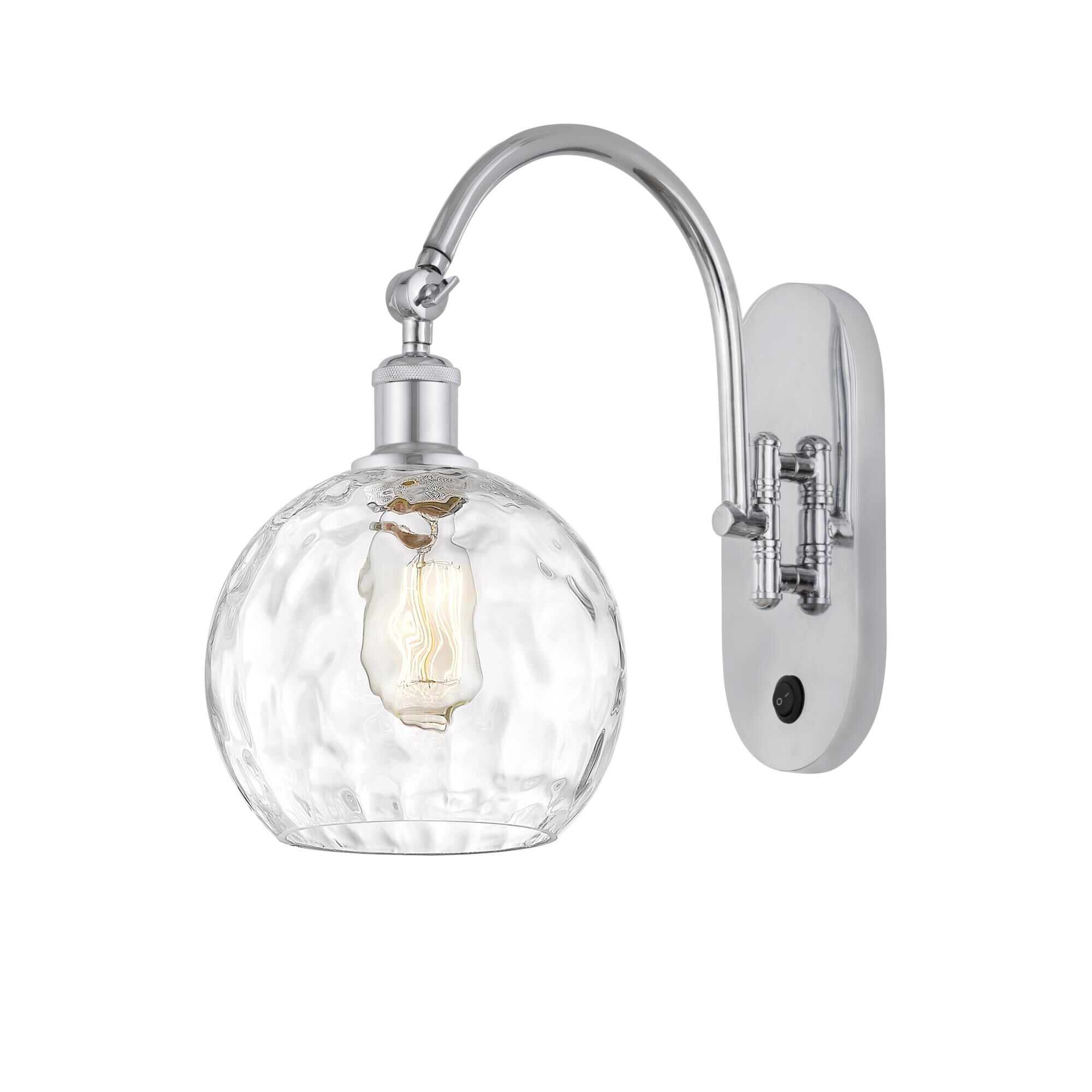 Shown in Polished Chrome and Clear finish and Clear glass