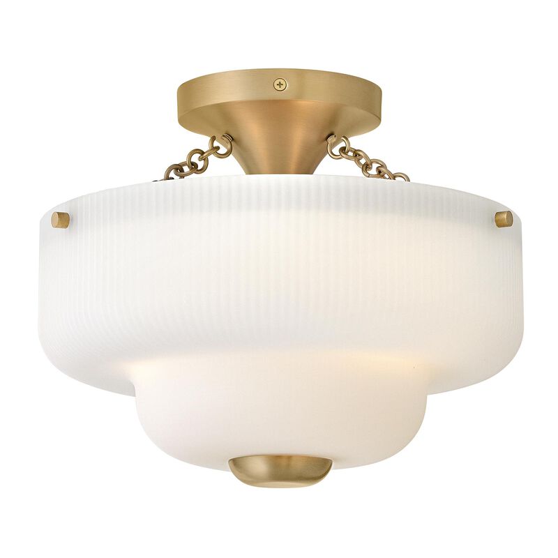 Adella 13 Inch 3 Light Semi Flush Mount by Hinkley