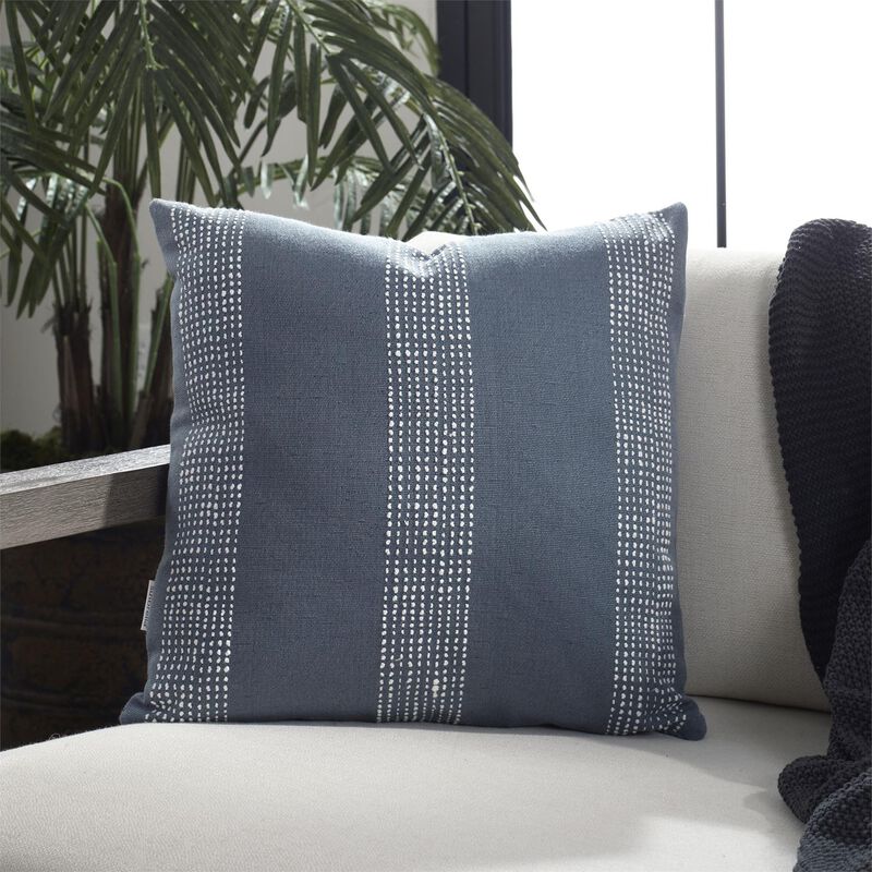 Uttermost Caper Slate Blue Outdoor Pillow Decorative Pillow by Uttermost