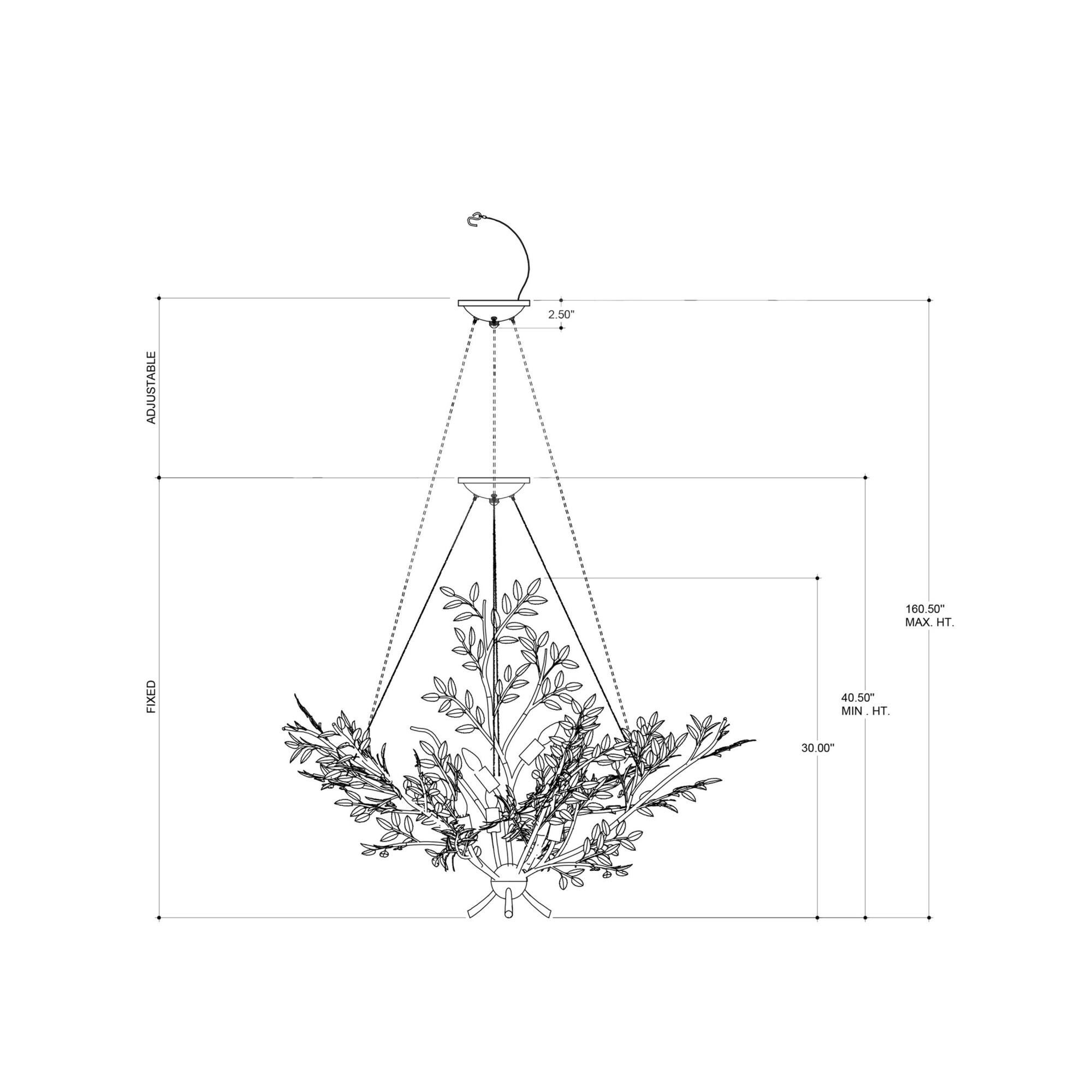 Aviva Stanoff Collection Huckleberry 8 Light Chandelier by Currey and Company