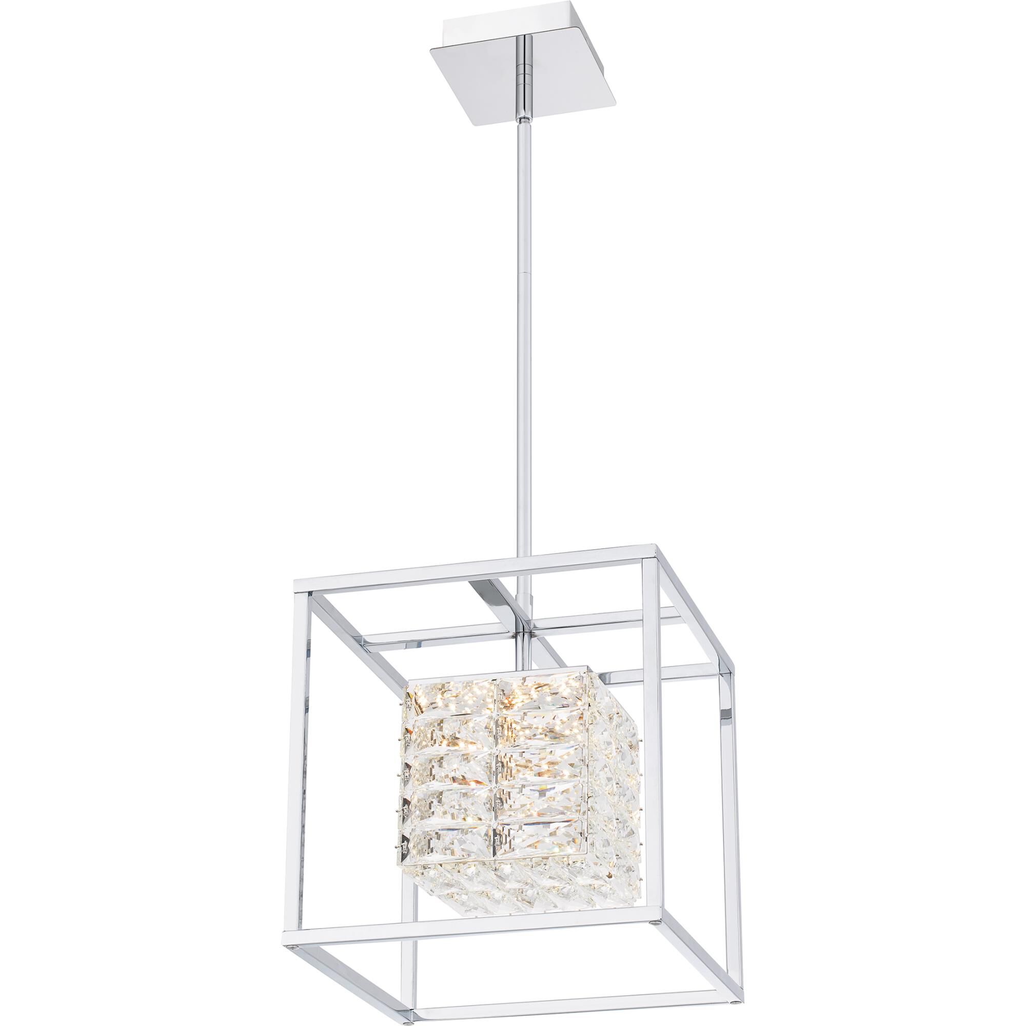 Shown in Polished Chrome finish and Clear Crystal Glass shade