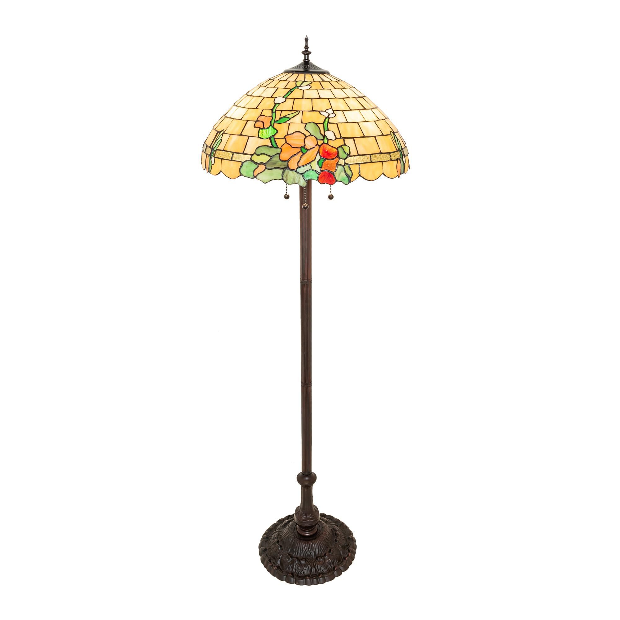Duffner and Kimberly Hollyhock 62 Inch Floor Lamp by Meyda Lighting