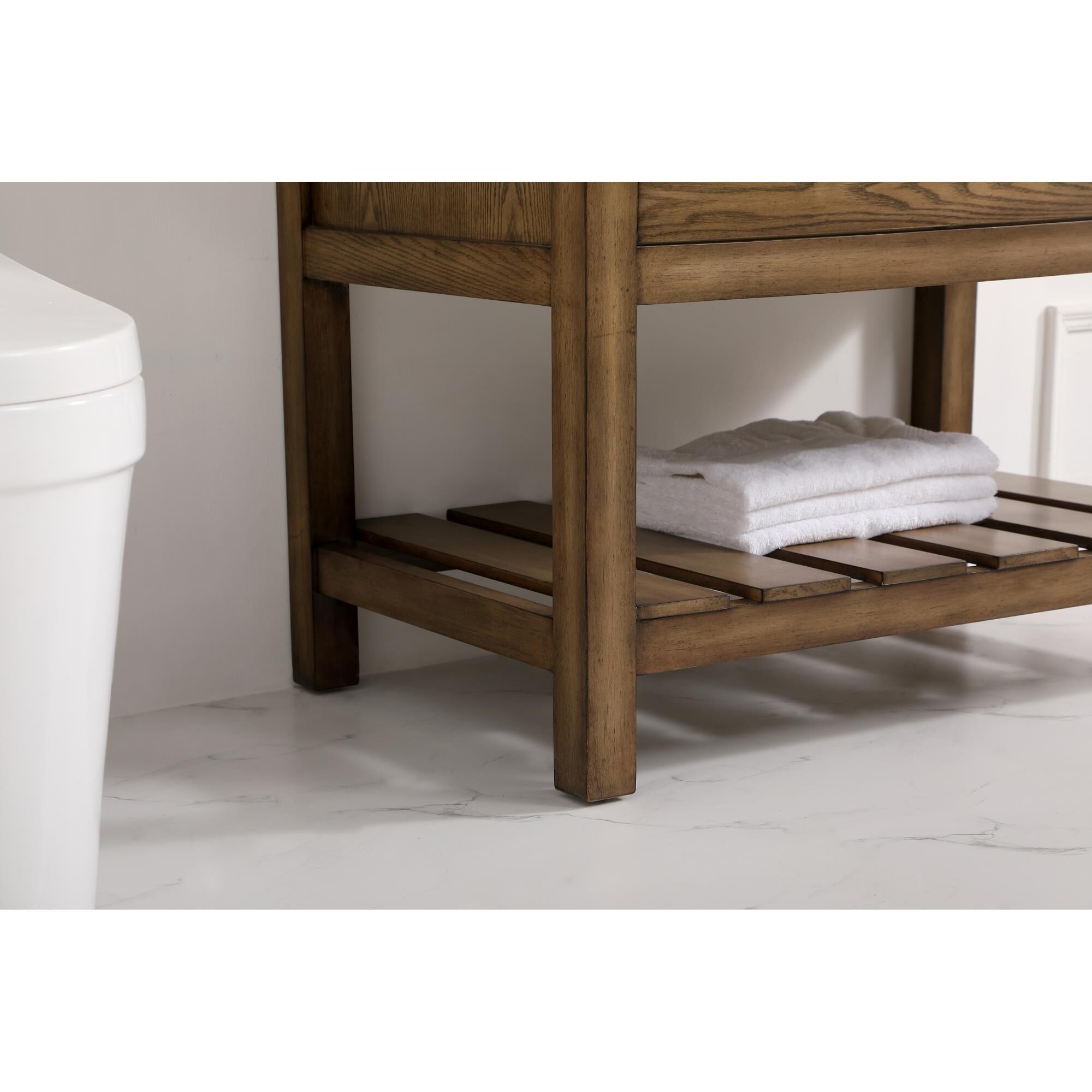 Shown in Driftwood finish and Without Backsplash accent