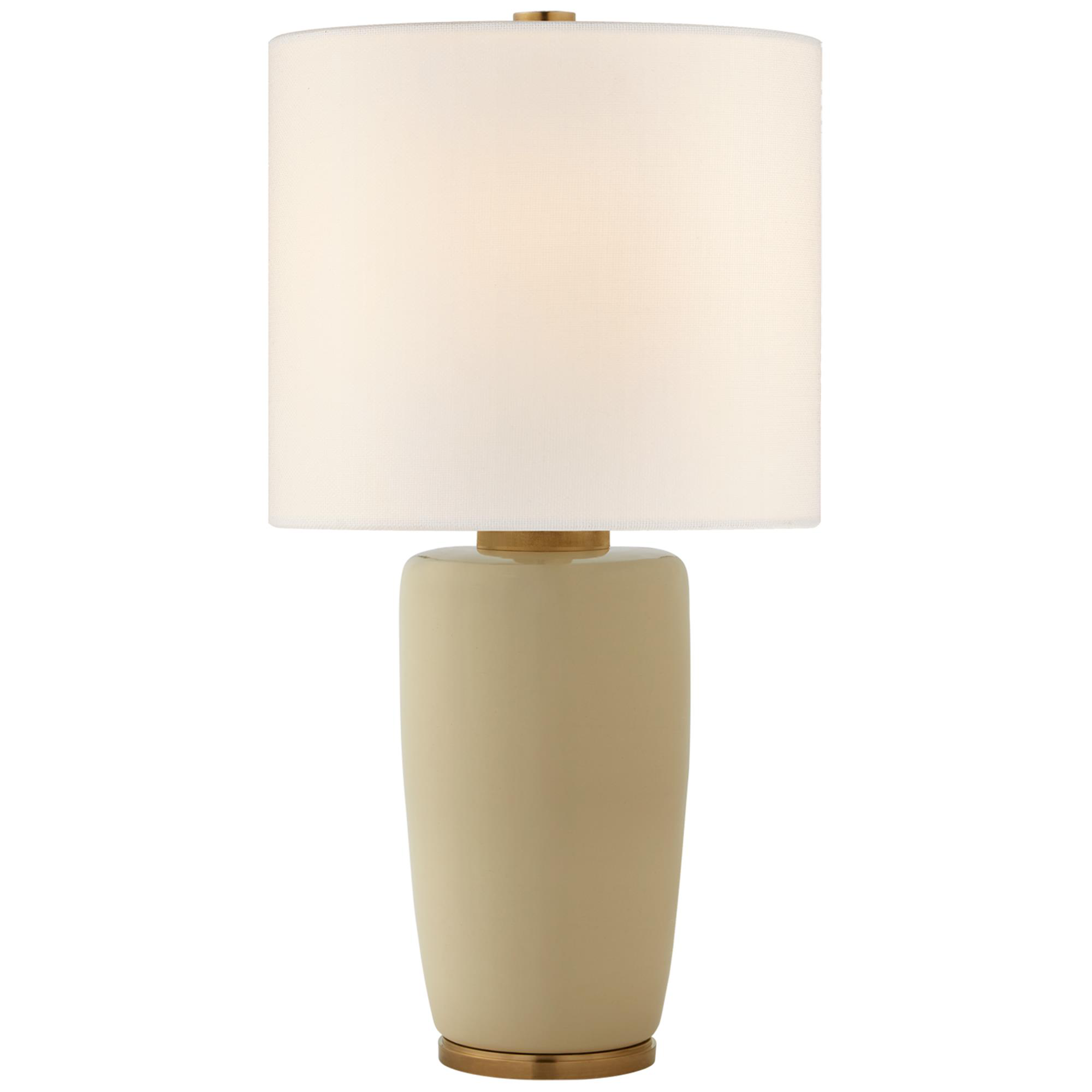 Shown in Coconut Porcelain finish and Linen shade