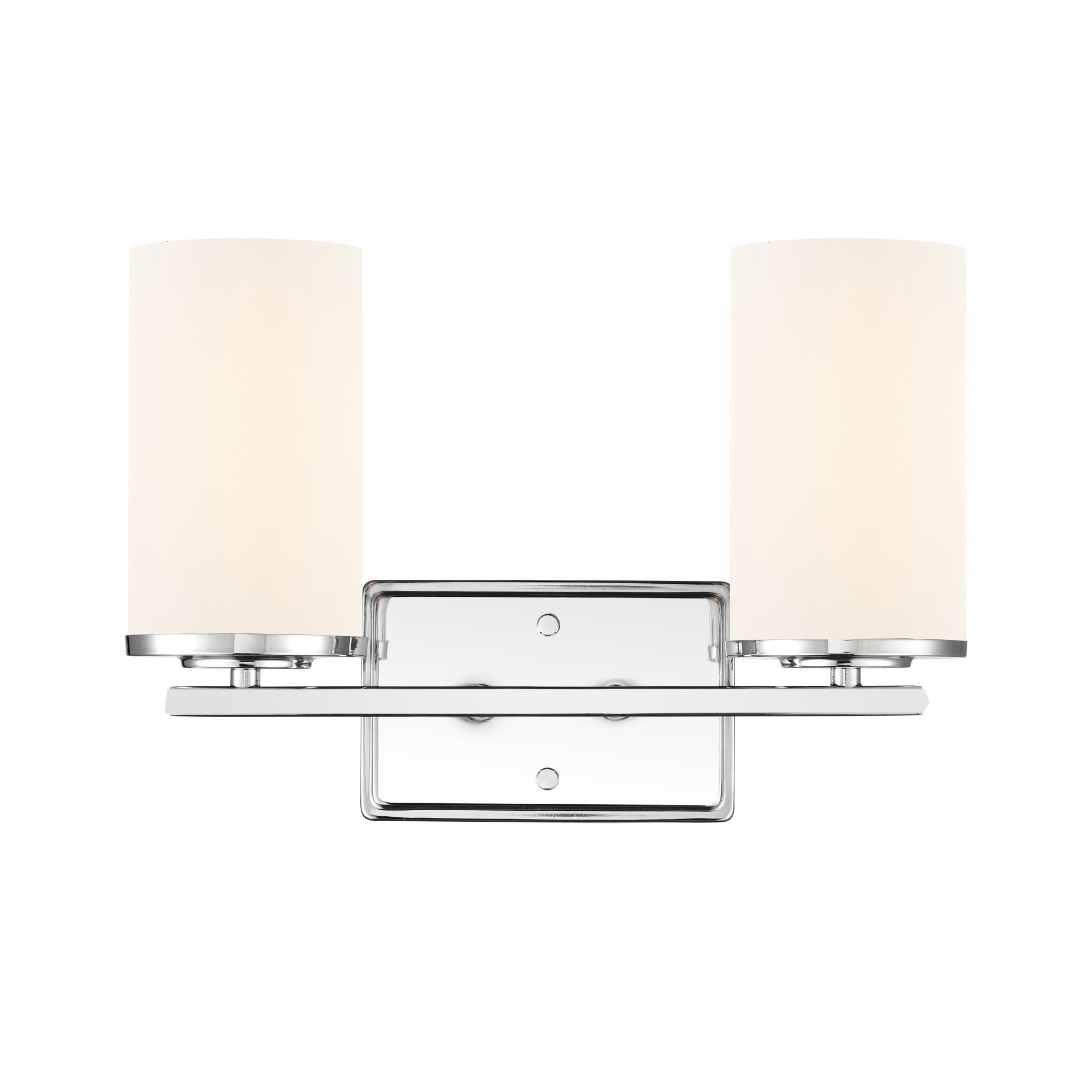 Shown in Chrome finish and Etched White glass