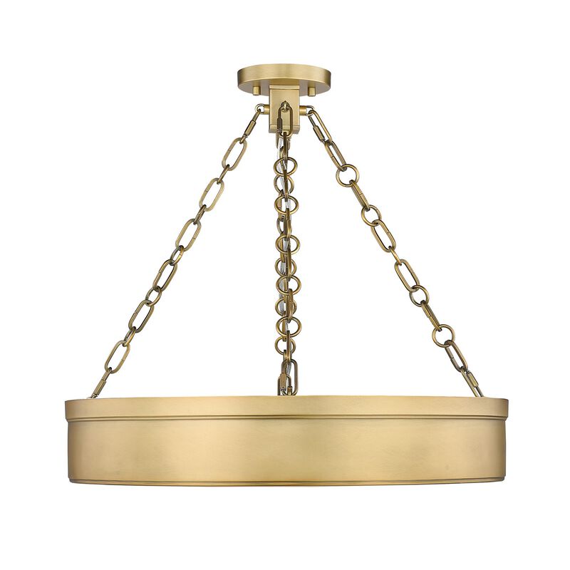 Anders 22 Inch 3 Light LED Semi Flush Mount by Z-Lite