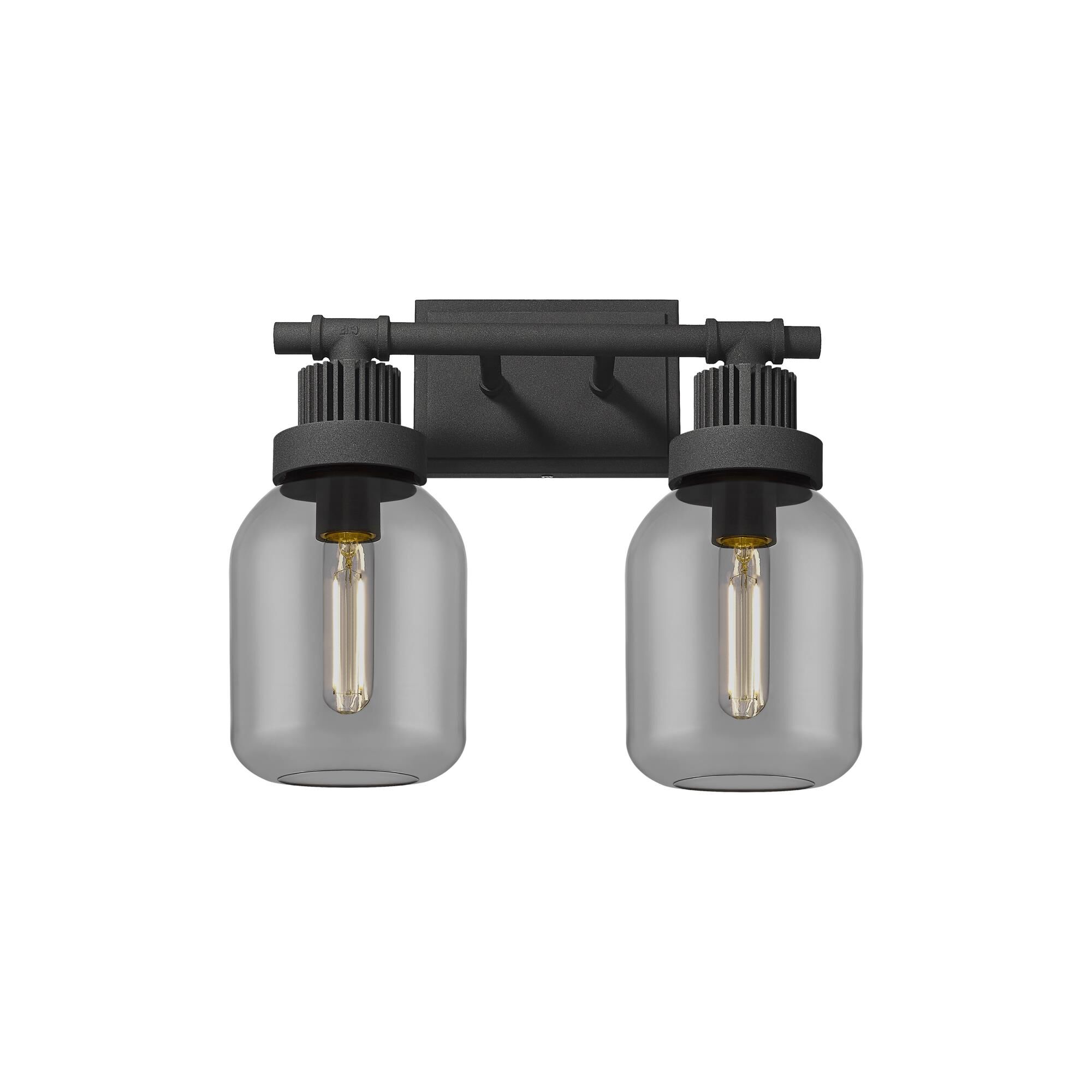 Shown in Textured Black finish and Plated Smoke glass