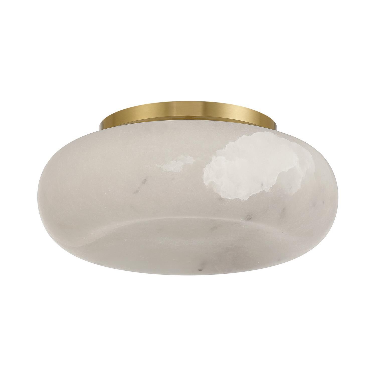 Shown in Aged Brass finish and Alabaster crystal and Alabaster glass and Alabaster shade