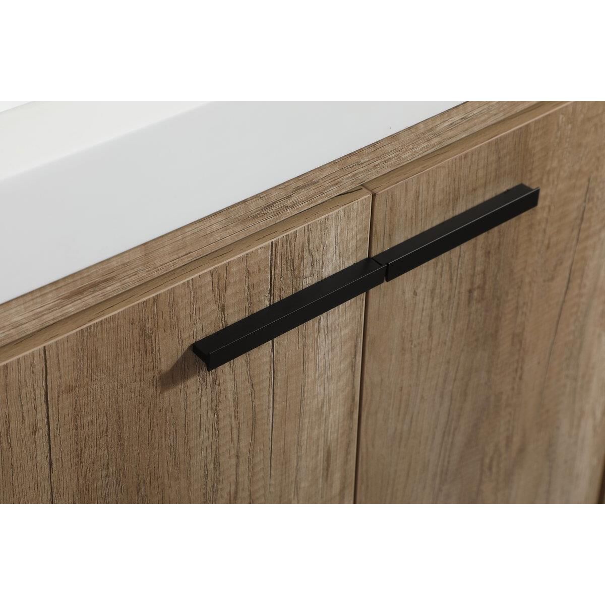 Shown in Natural Oak finish and Without Backsplash accent