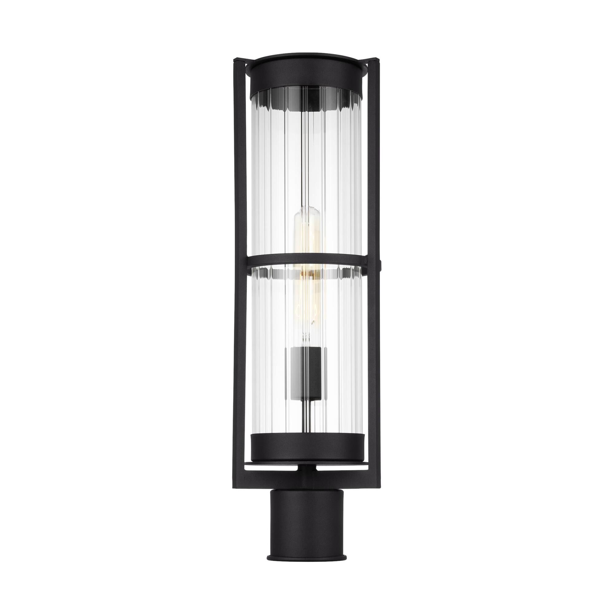Shown in Black finish and Clear Fluted glass and Clear Fluted Glass shade
