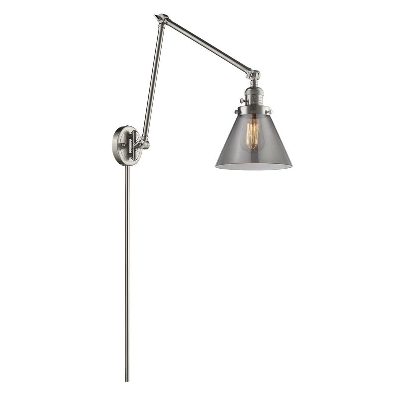 Bruno Marashlian Large Cone Wall Swing Lamp by Innovations Lighting