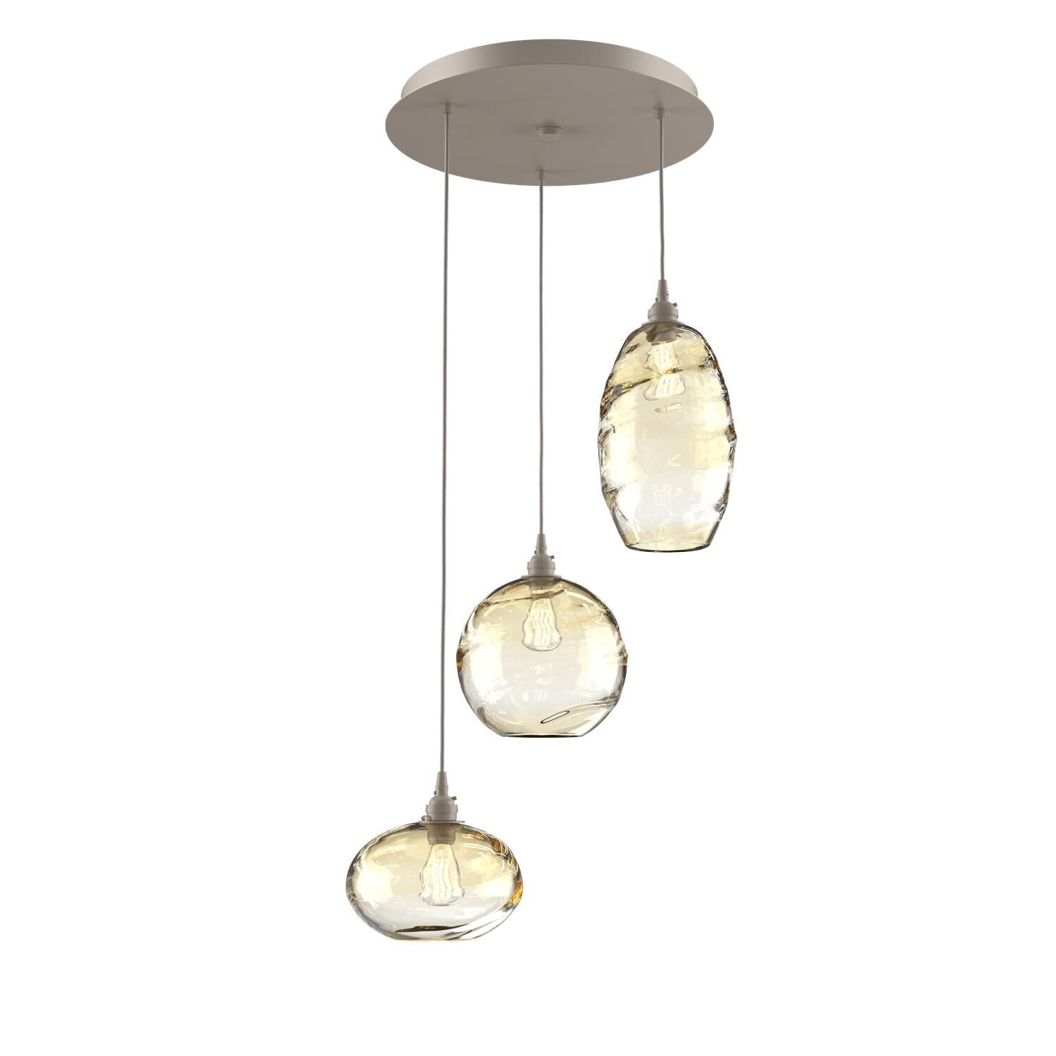 Misto 21 Inch 3 Light Multi Light Pendant by Hammerton Studio