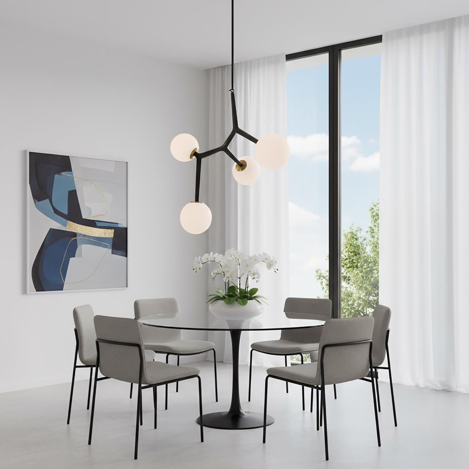 Ravello 42 Inch 4 Light Semi Flush Mount by Artcraft