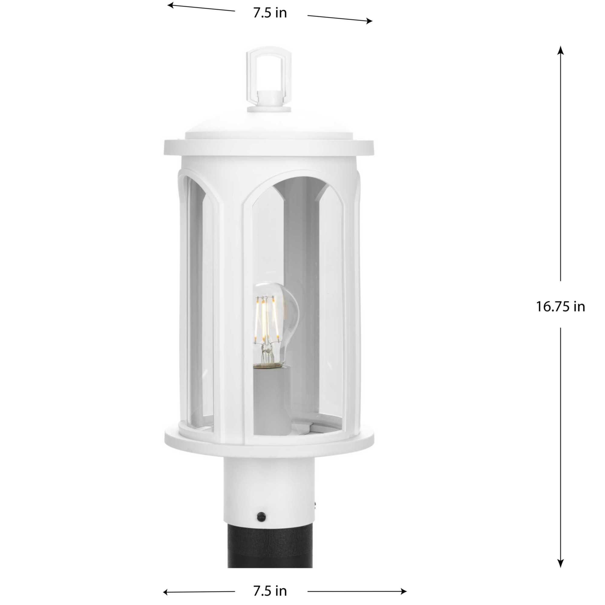 Shown in Satin White finish and Clear glass