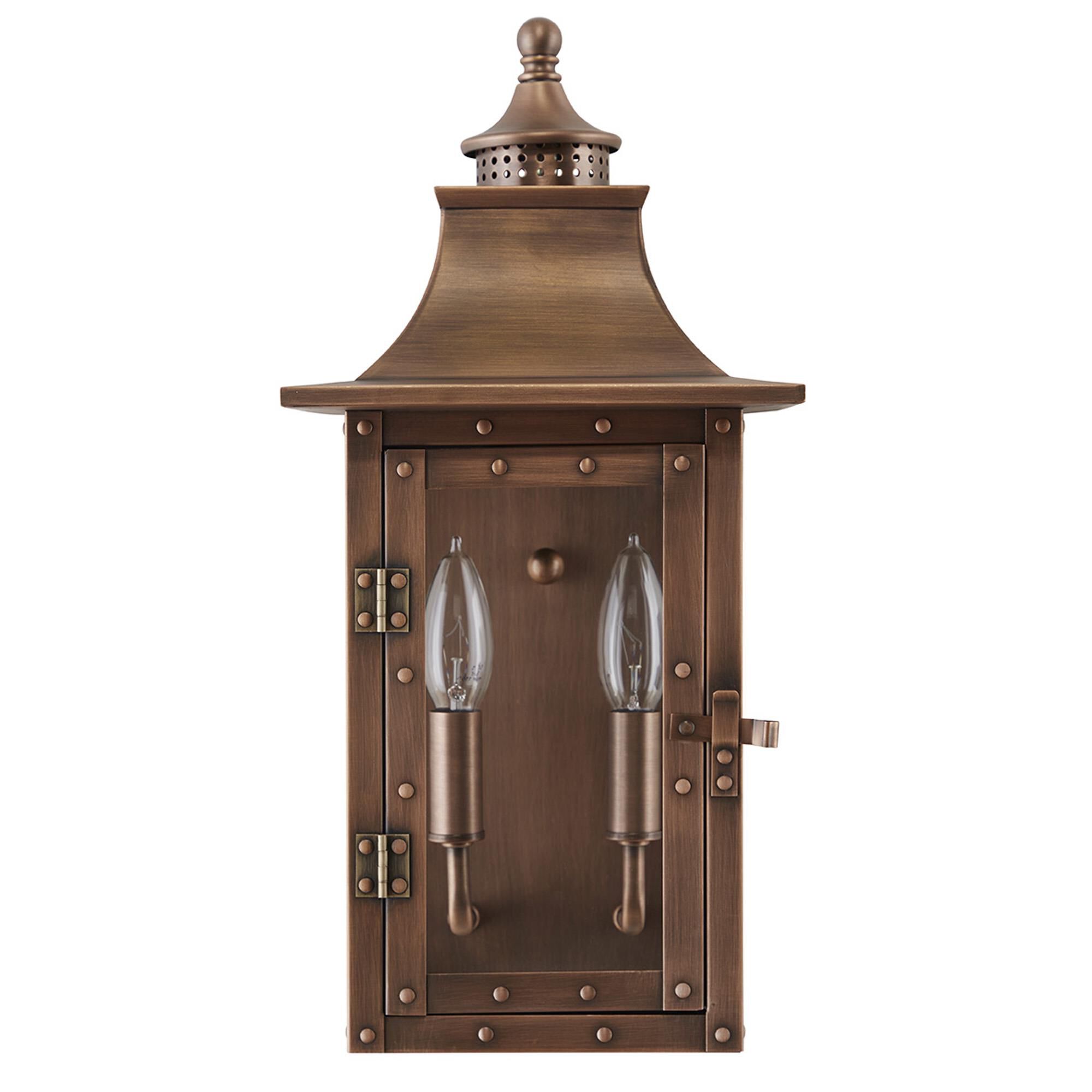 Shown in Copper Patina finish and Clear glass