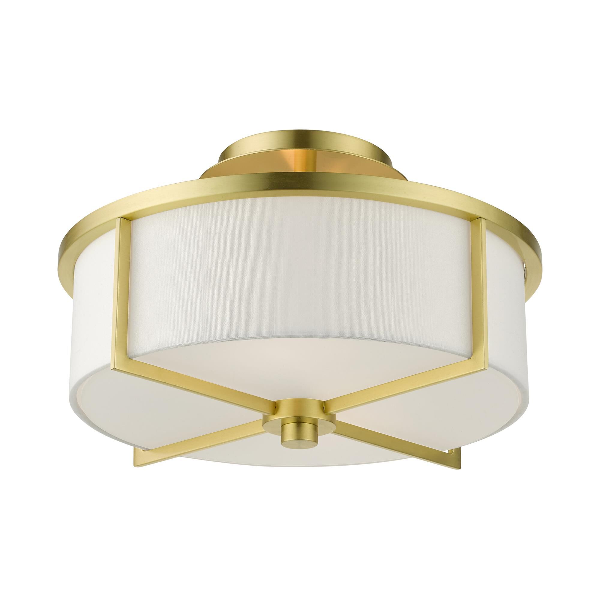 Wesley 2 Light Semi Flush Mount by Livex Lighting