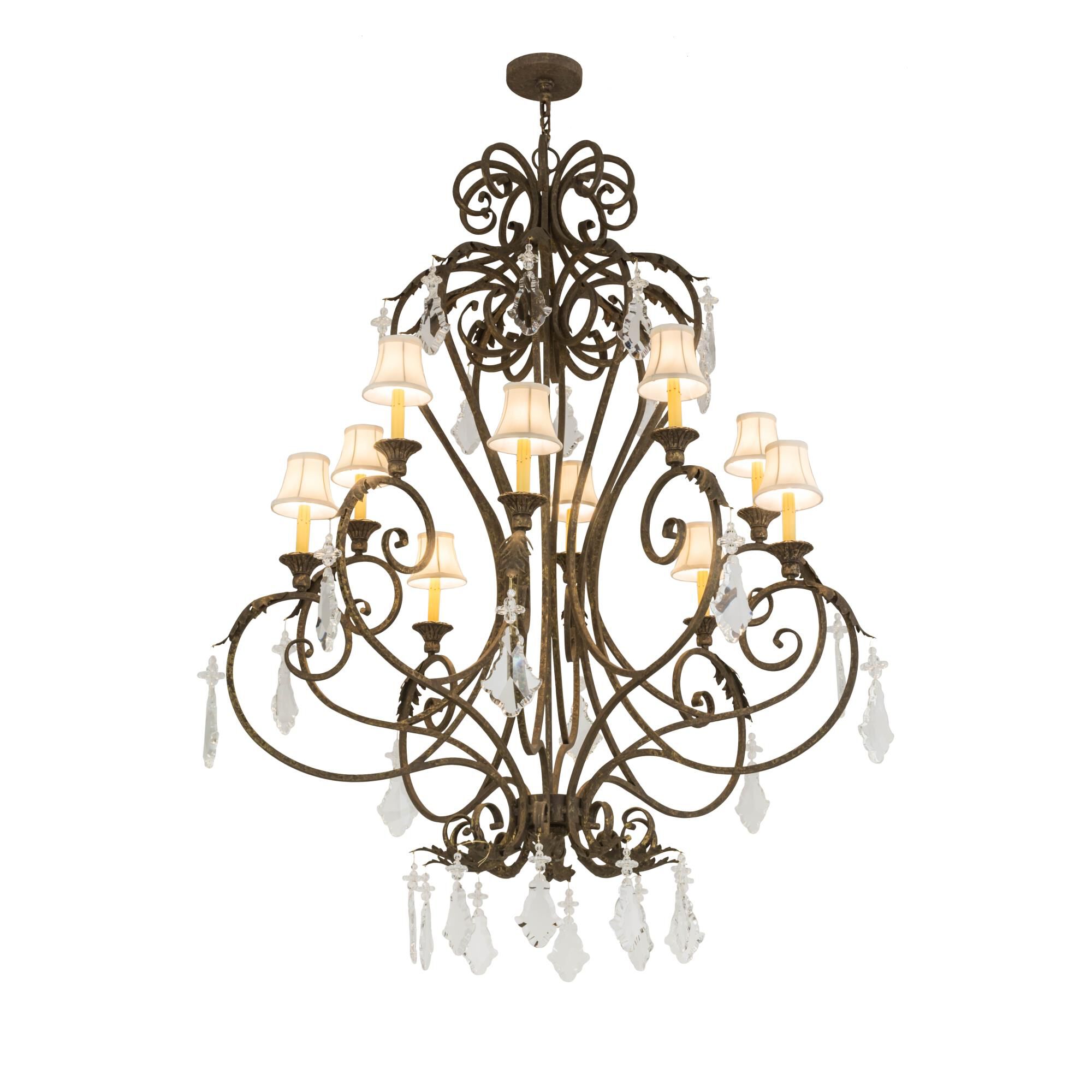 48 Inch 10 Light Semi Flush Mount by Meyda Lighting