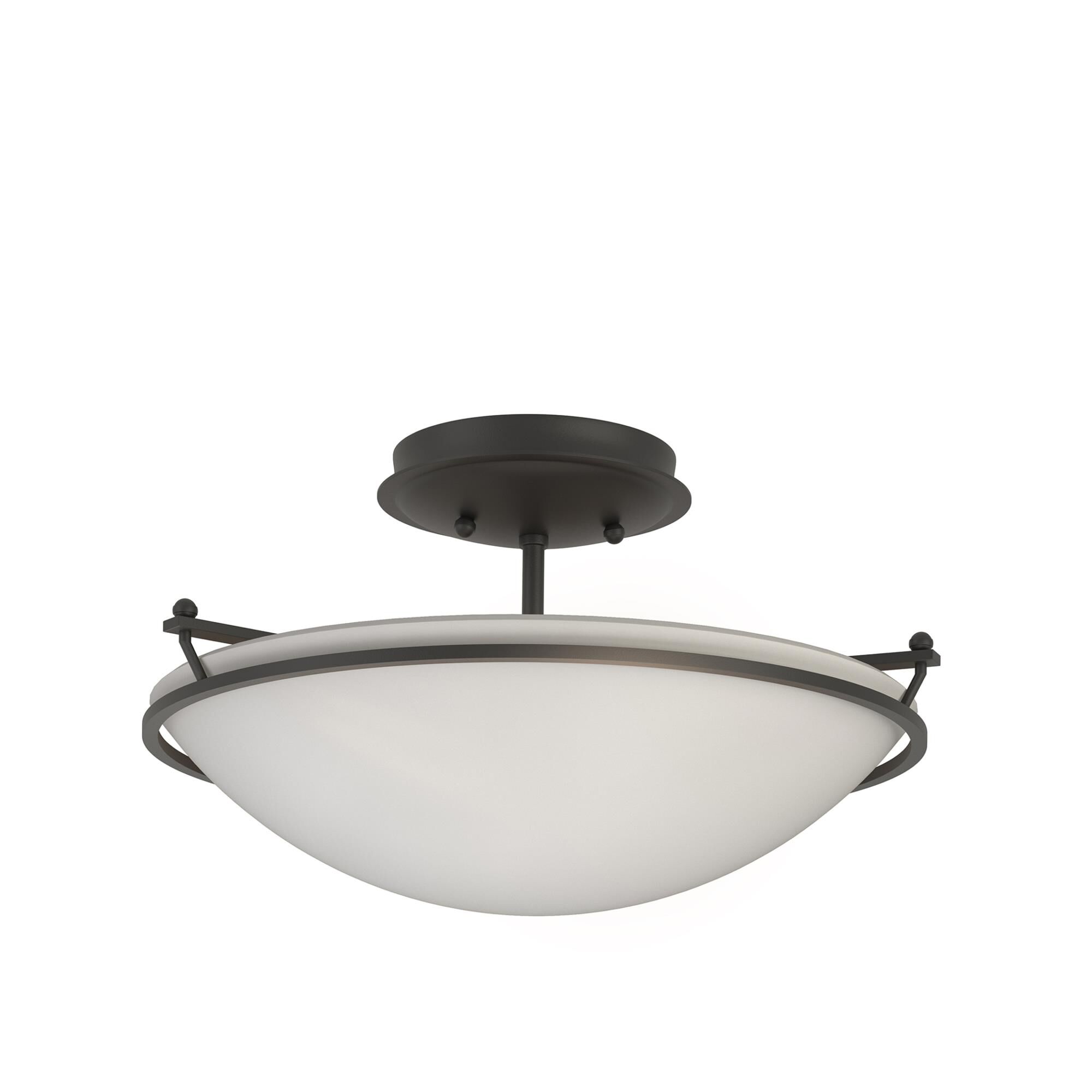 Plain 14 Inch 2 Light Semi Flush Mount,
