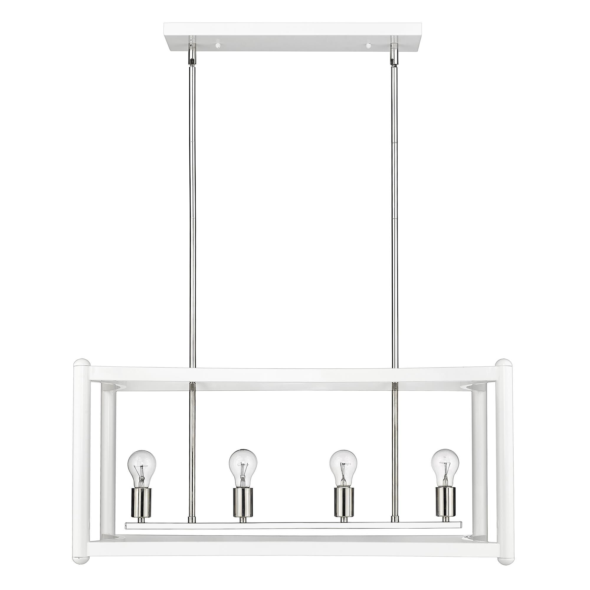 Shown in White With Polished Nickel Cluster finish