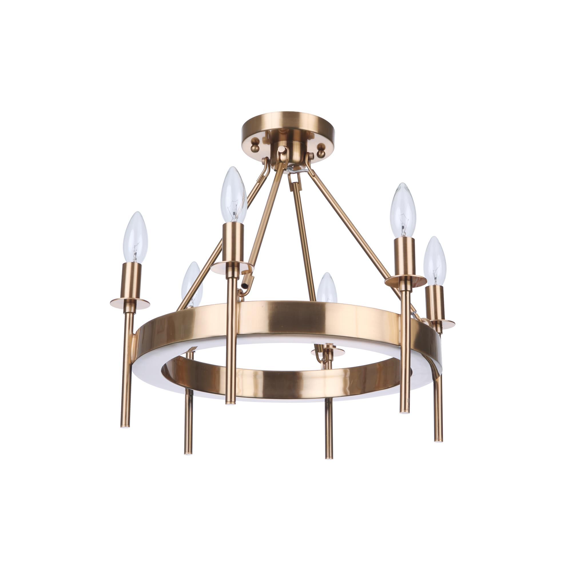 Larrson 17 Inch 6 Light Semi Flush Mount by Craftmade