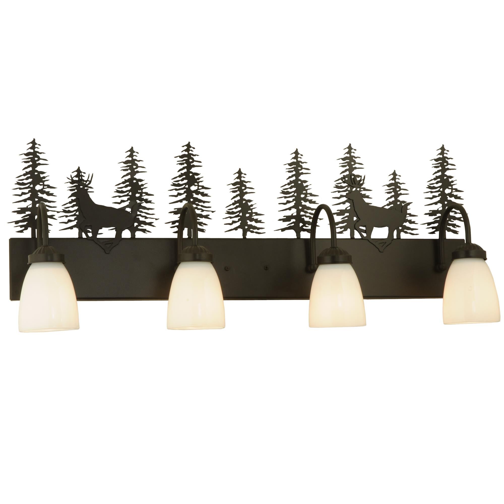 Deer Through The Trees 33 Inch 4 Light Bath Vanity Light by Meyda Lighting