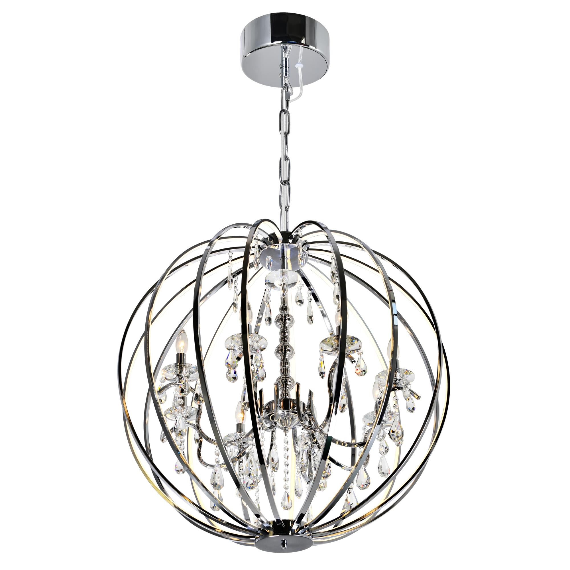 Abia 34 Inch 8 Light Chandelier by CWI Lighting