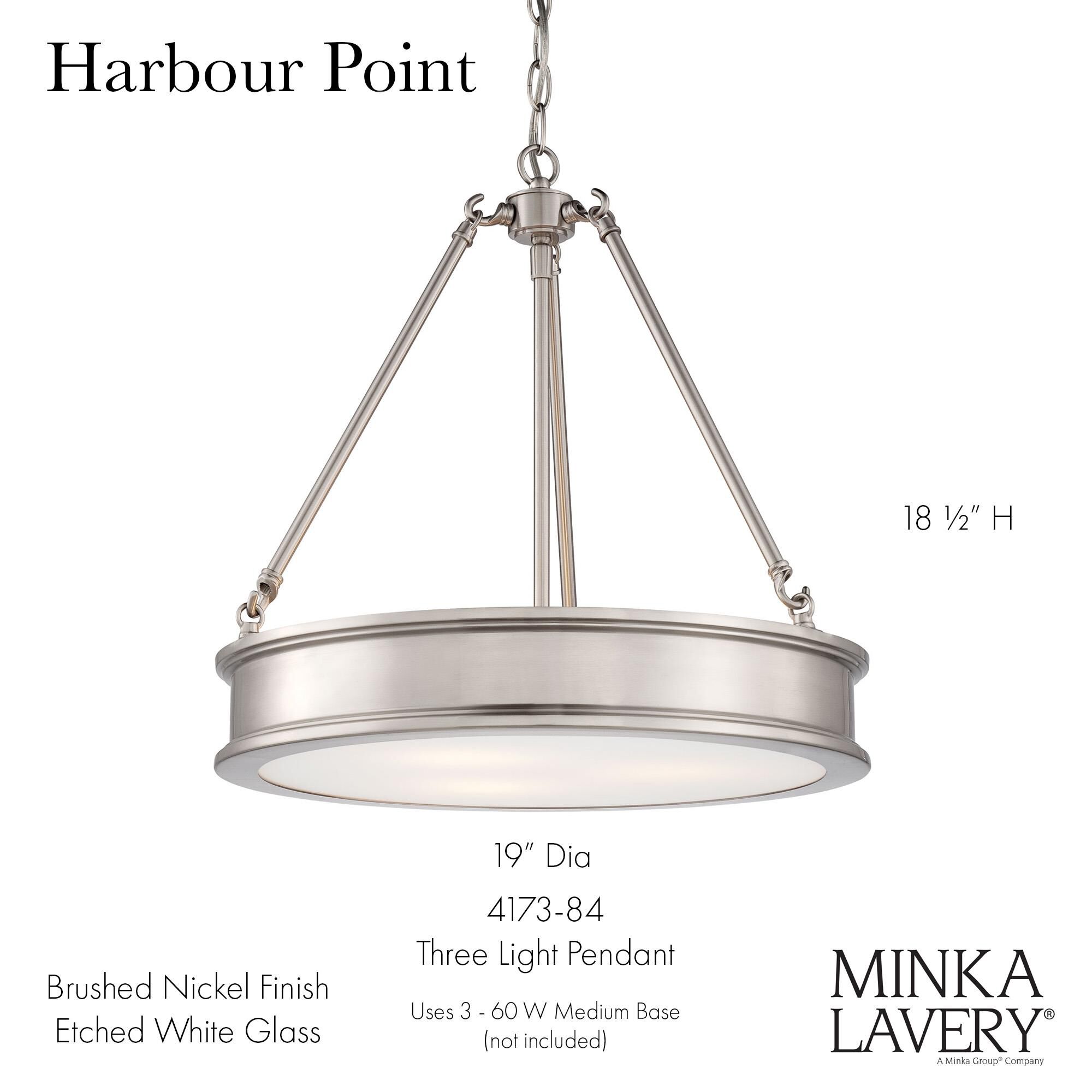 Harbour Point 19 Inch Large Pendant by Minka Lavery