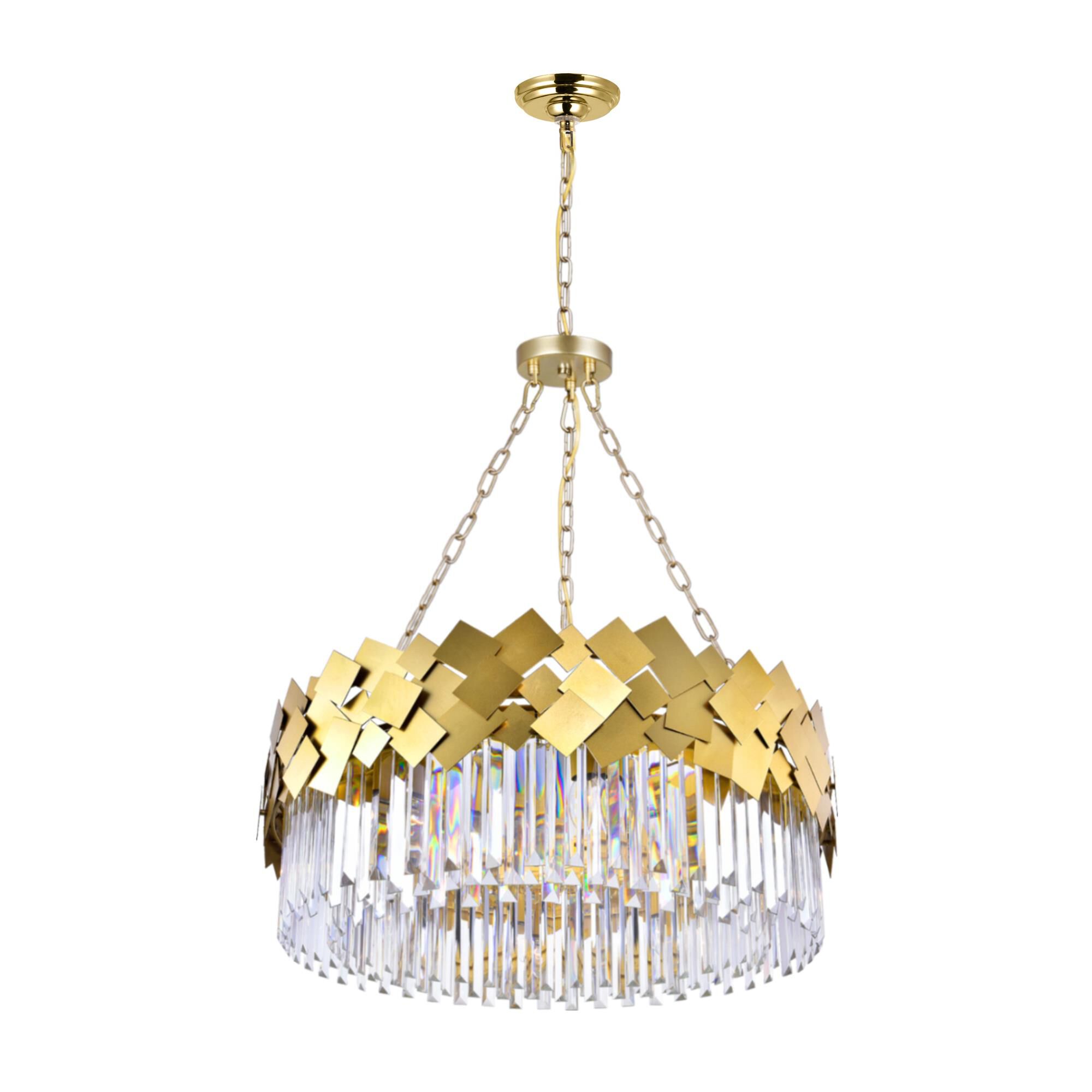 Panache 32 Inch 8 Light Chandelier by CWI Lighting