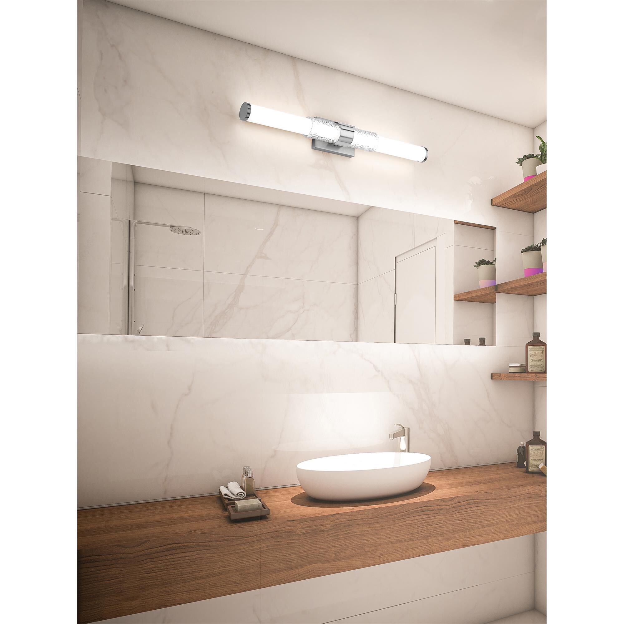 Shown in Brushed Nickel finish and Matte Opal glass and Matte Opal shade