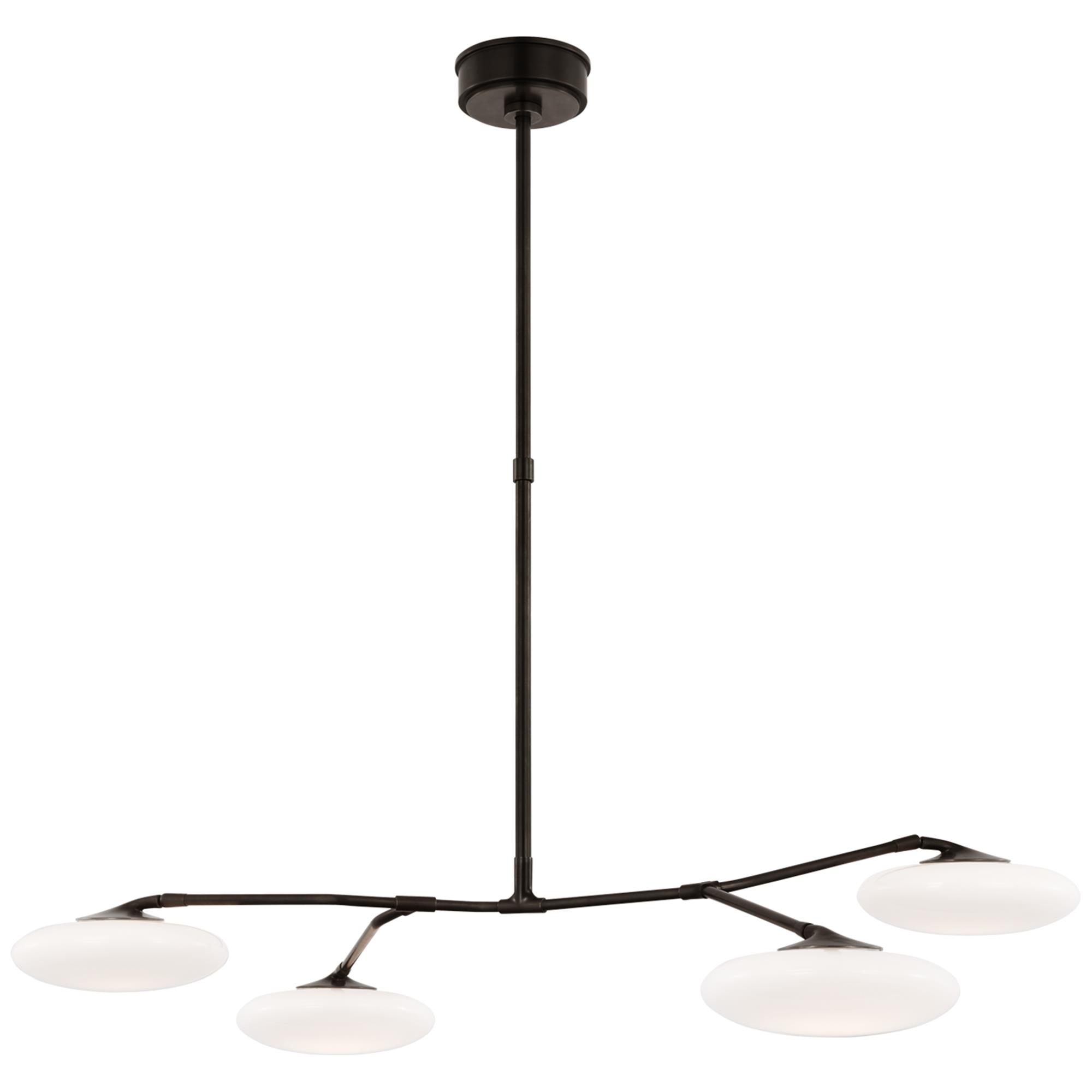Shown in Gun Metal finish and White glass