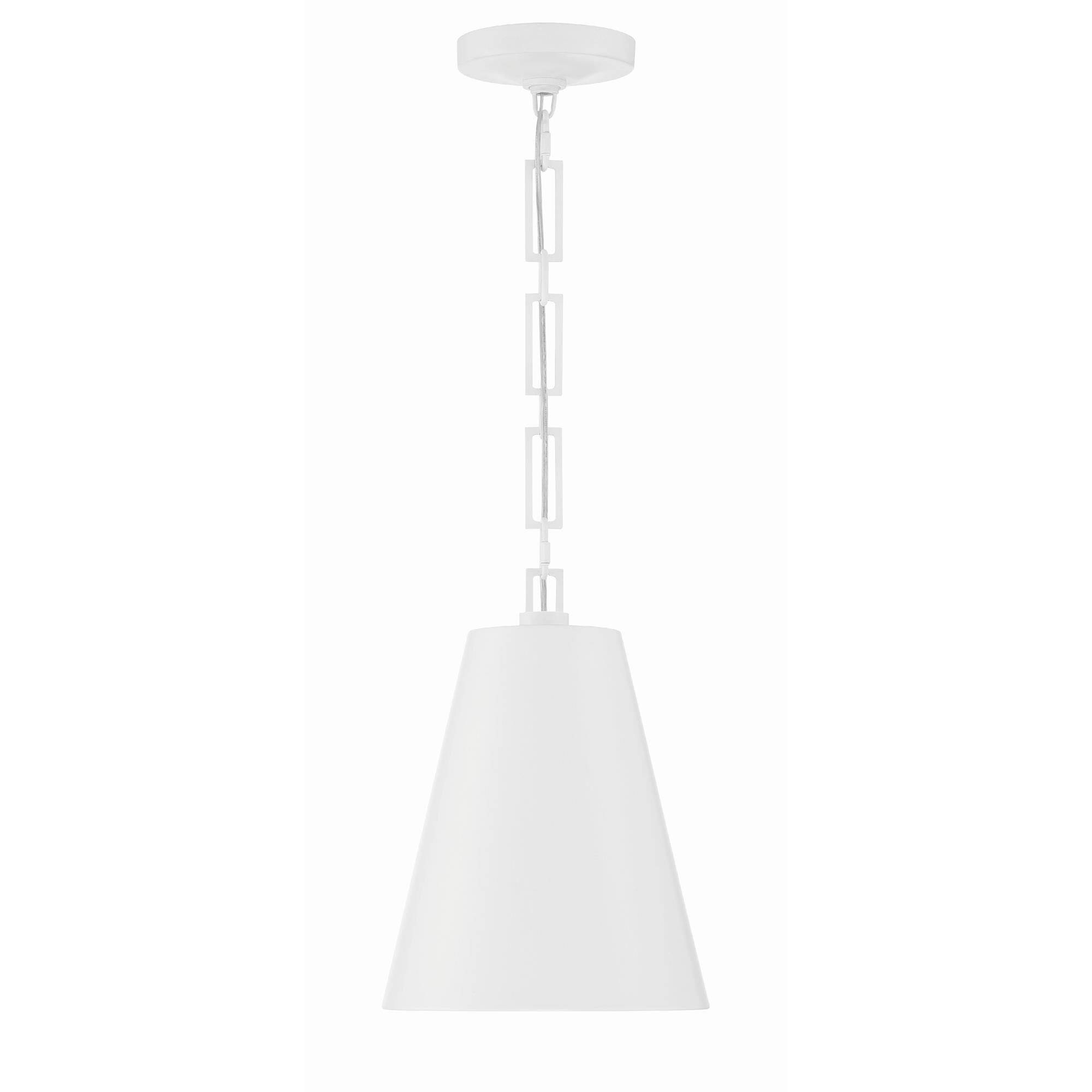 Shown in Matte White + Antique Gold finish and Iron glass and White & Gold Cone shade
