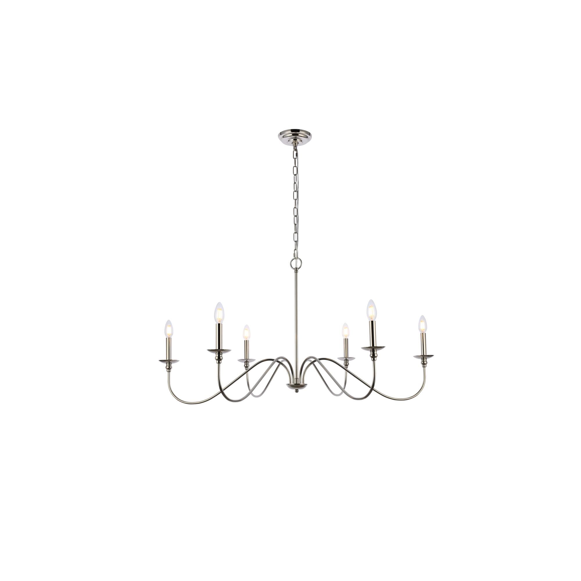 Rohan 42 Inch 6 Light Chandelier by Elegant Lighting