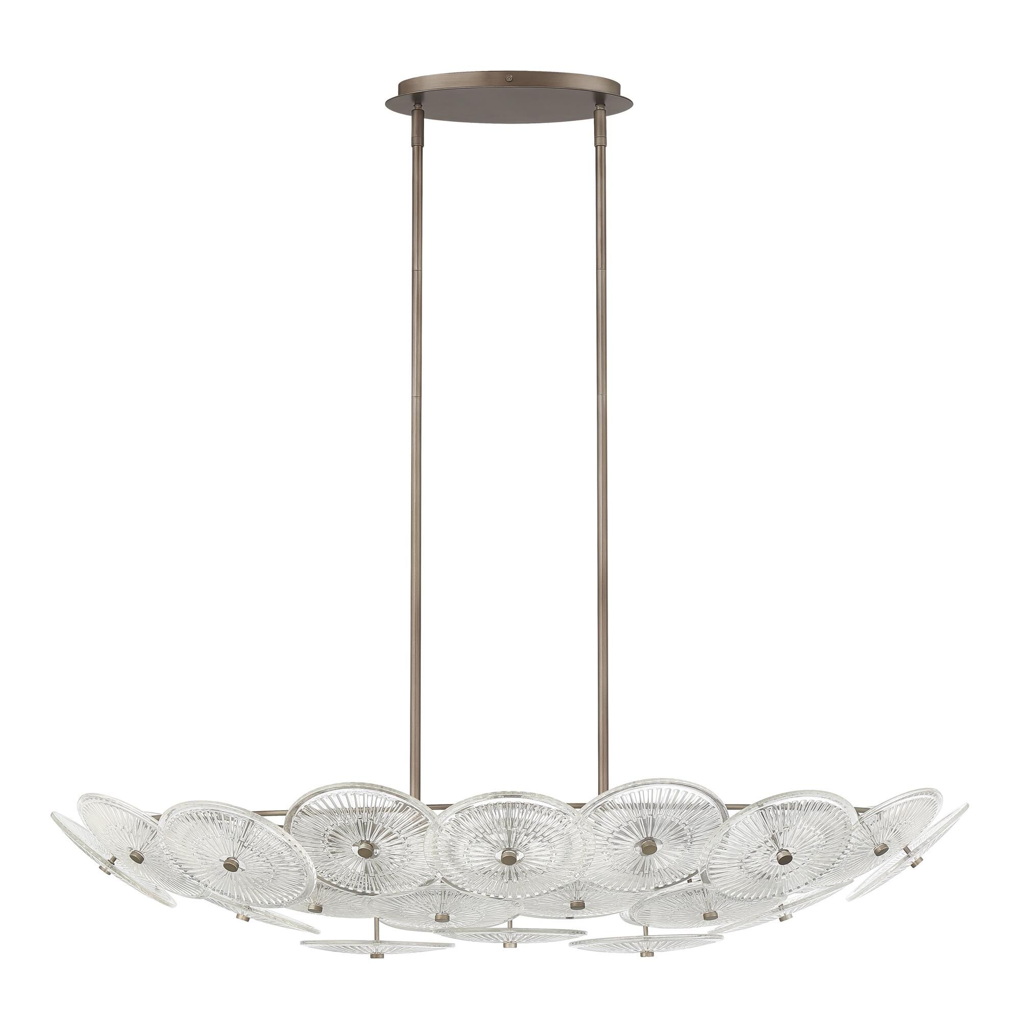 Shown in Forged Bronze finish and Clear Starburst glass