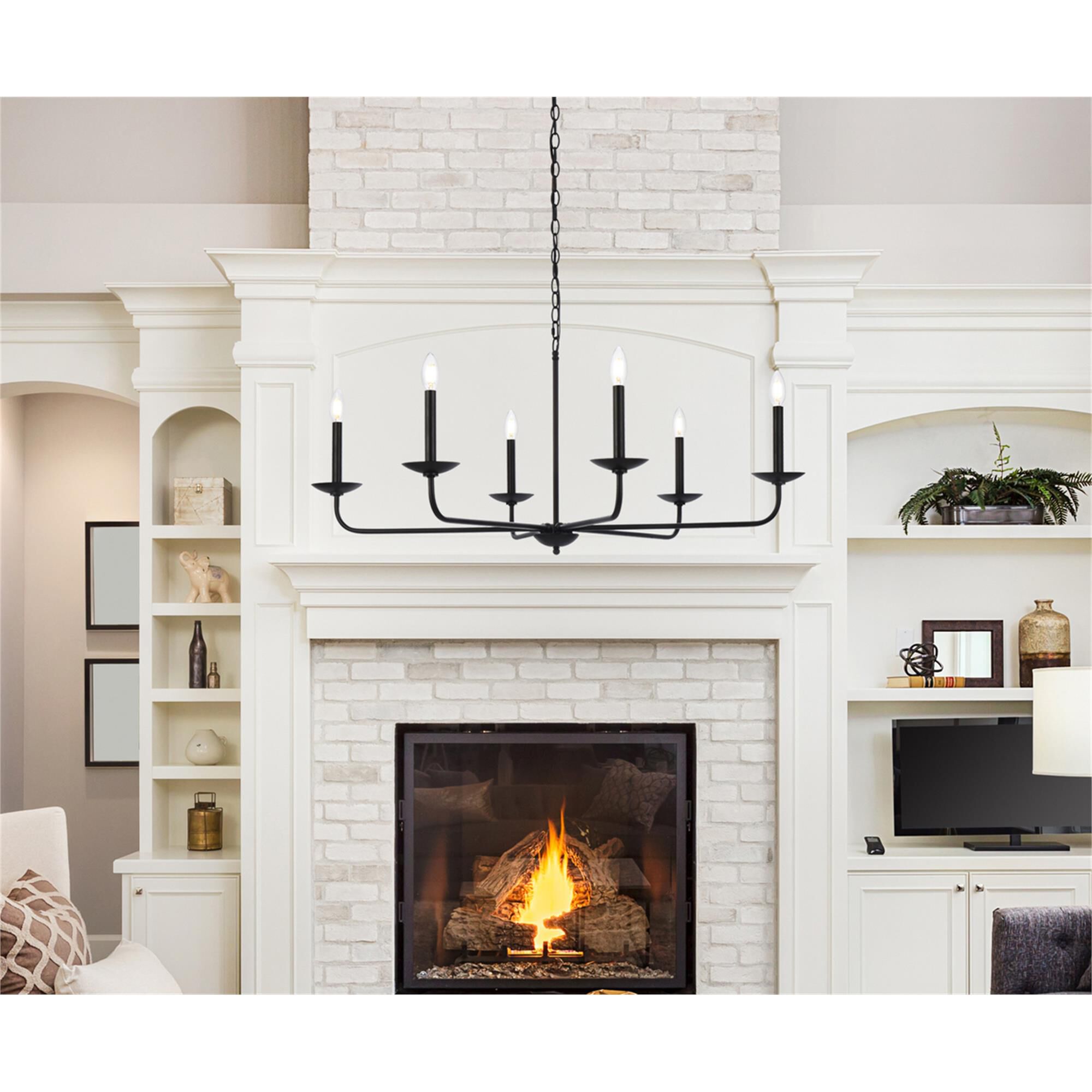 Cohen 42 Inch 6 Light Chandelier by Elegant Lighting