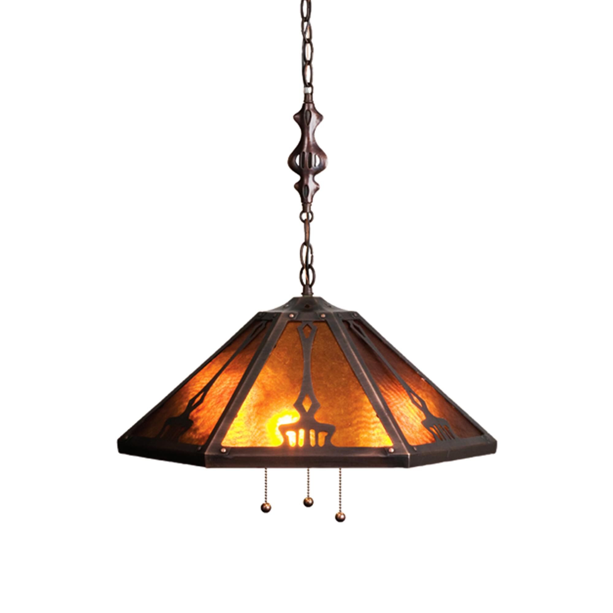 Grenway Amber Mica 21 Inch Large Pendant by Meyda Lighting
