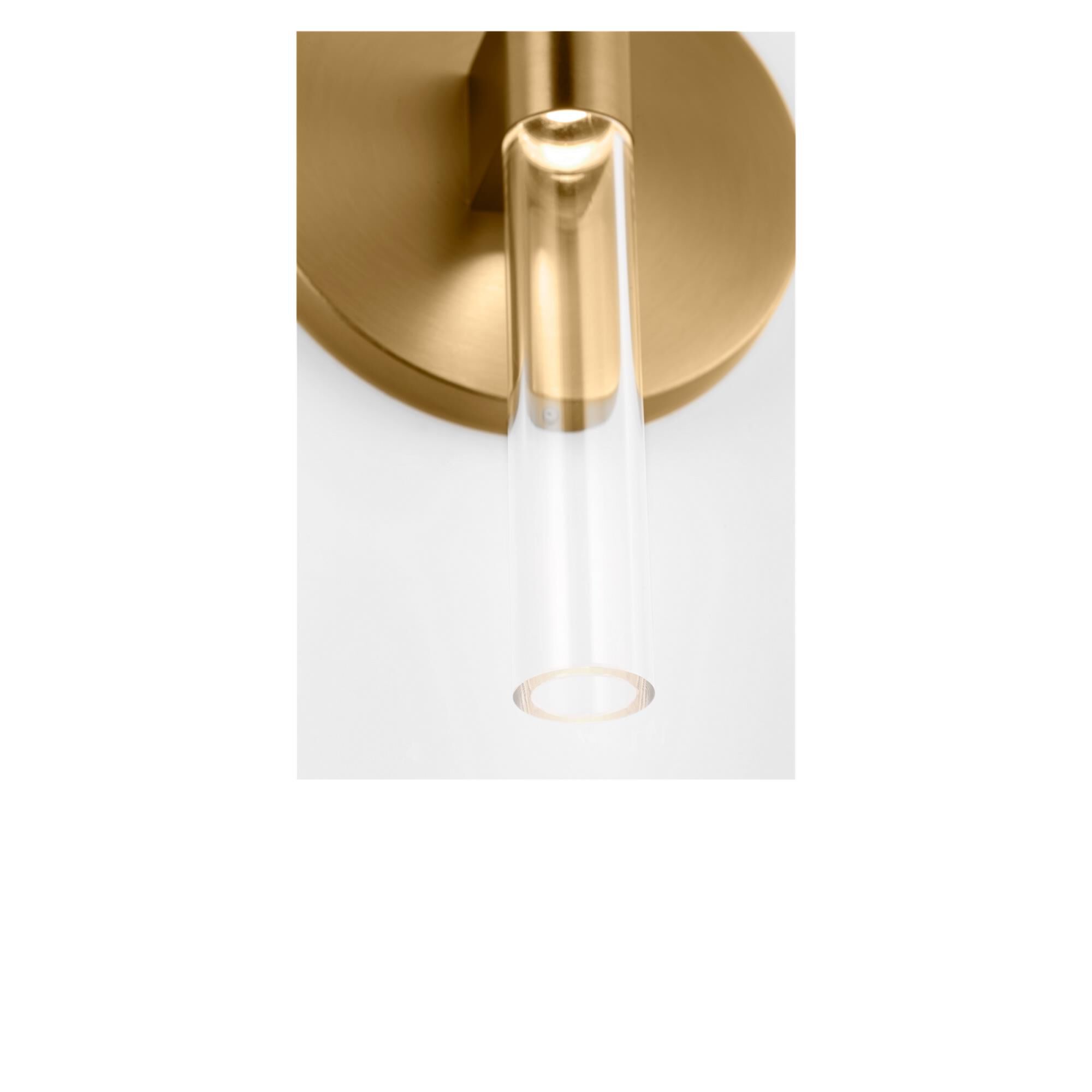 Shown in Burnished Brass finish and Clear Polycarbonate Lens shade