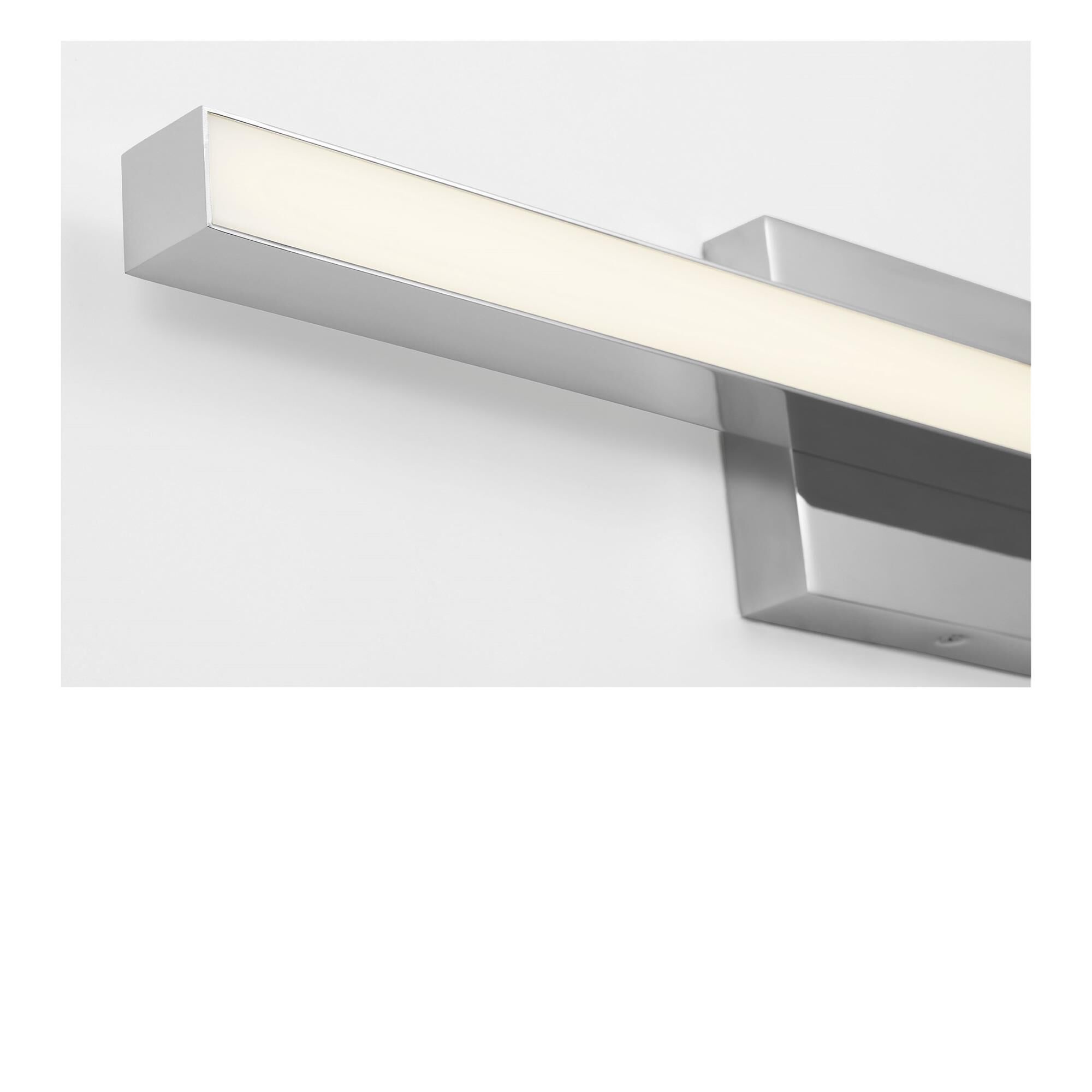 Shown in Chrome finish and White Polycarbonate shade