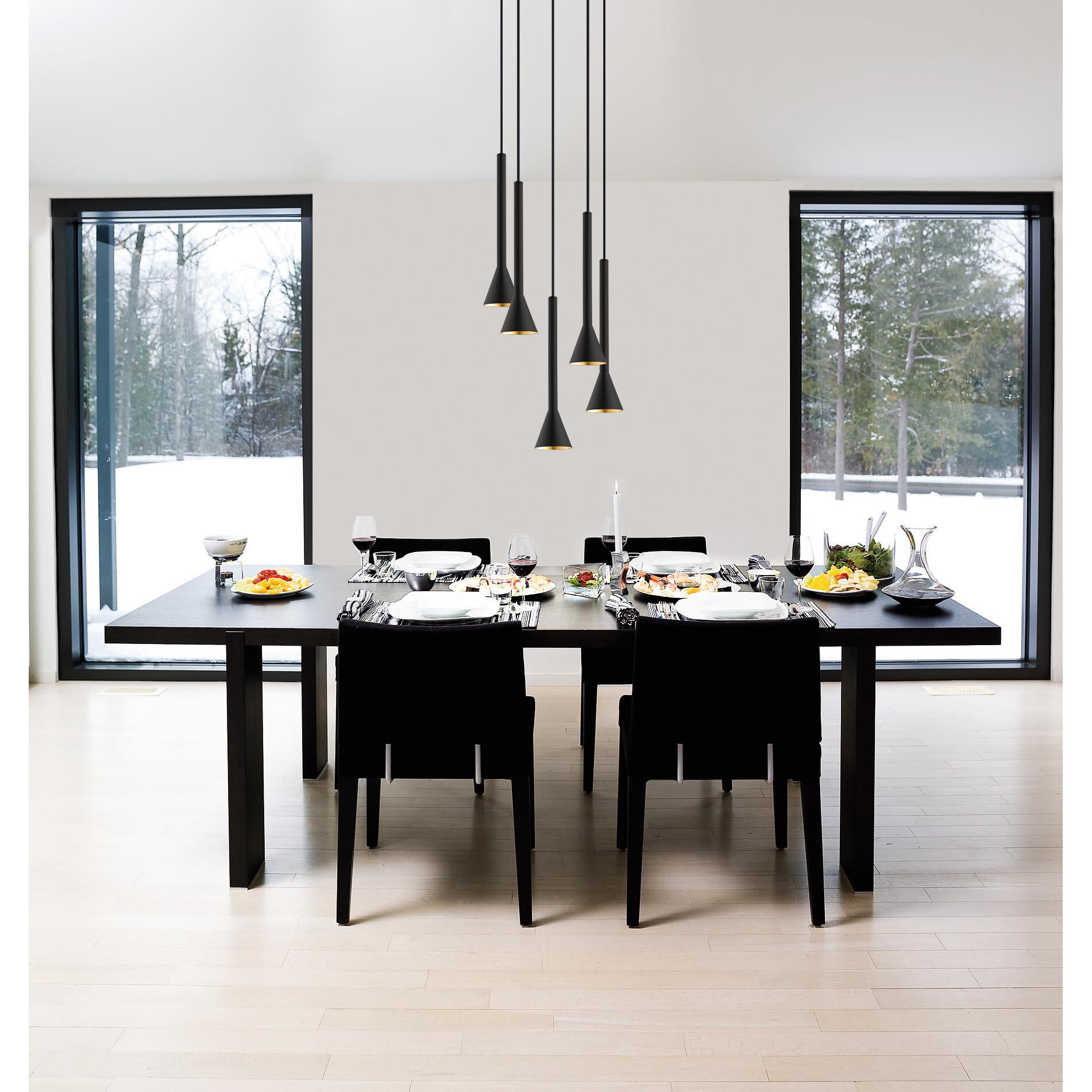 Eglo Cortaderas 15 Inch 5 Light LED Multi Light Pendant by Eglo Lighting