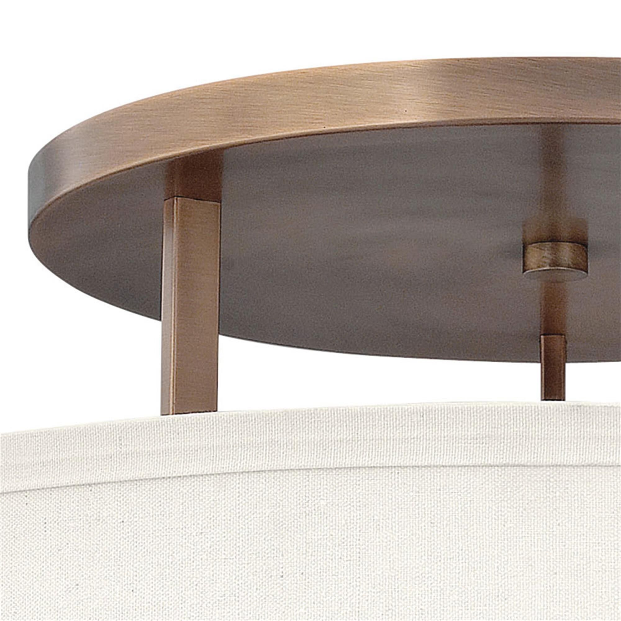 Hampton 26 Inch 3 Light Semi Flush Mount,