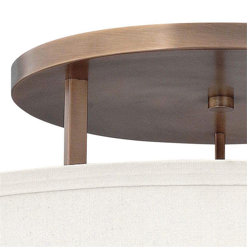 Hampton 26 Inch 3 Light Semi Flush Mount by Hinkley